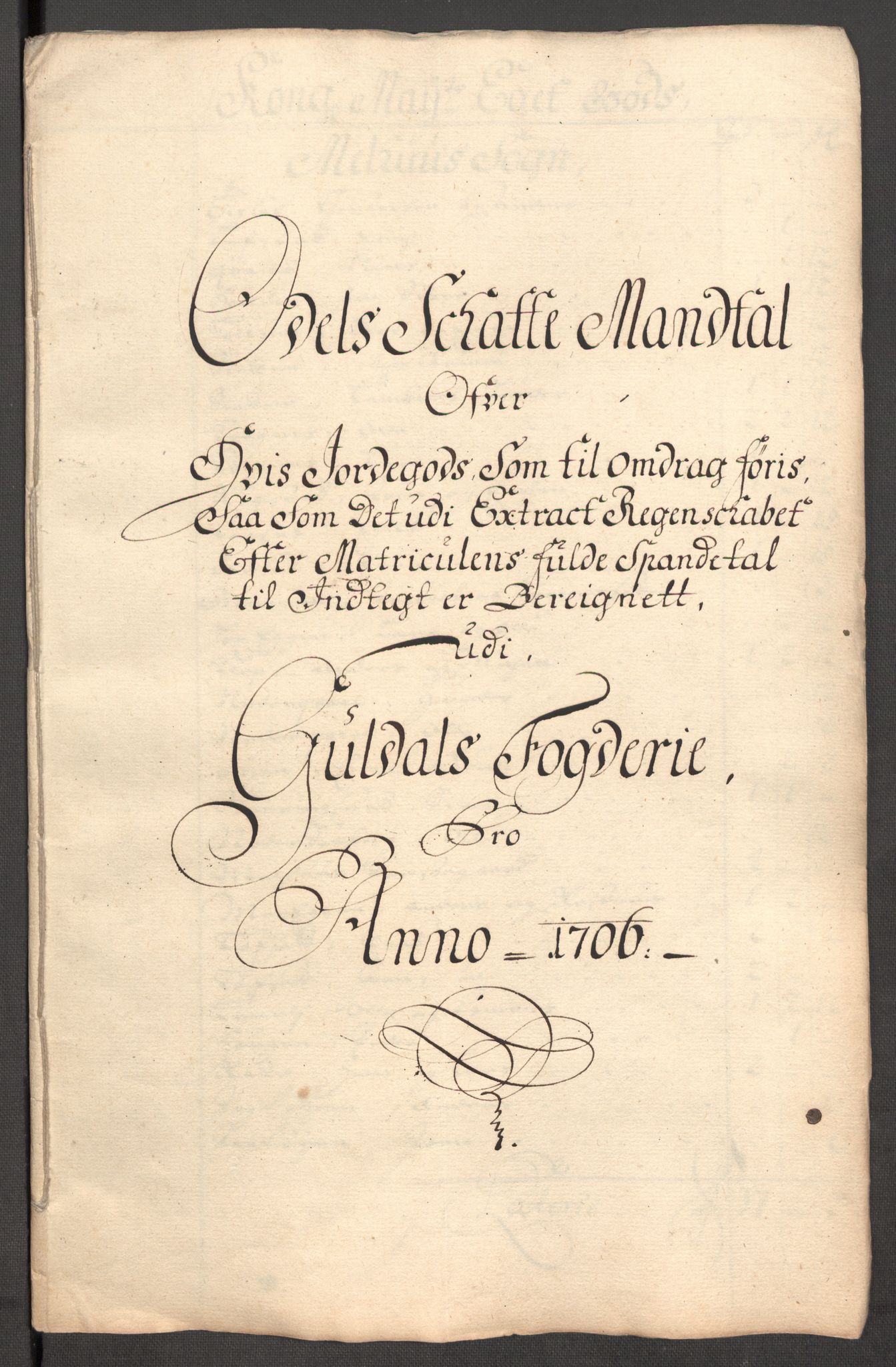 Rentekammeret inntil 1814, Reviderte regnskaper, Fogderegnskap, RA/EA-4092/R60/L3956: Fogderegnskap Orkdal og Gauldal, 1706, p. 365