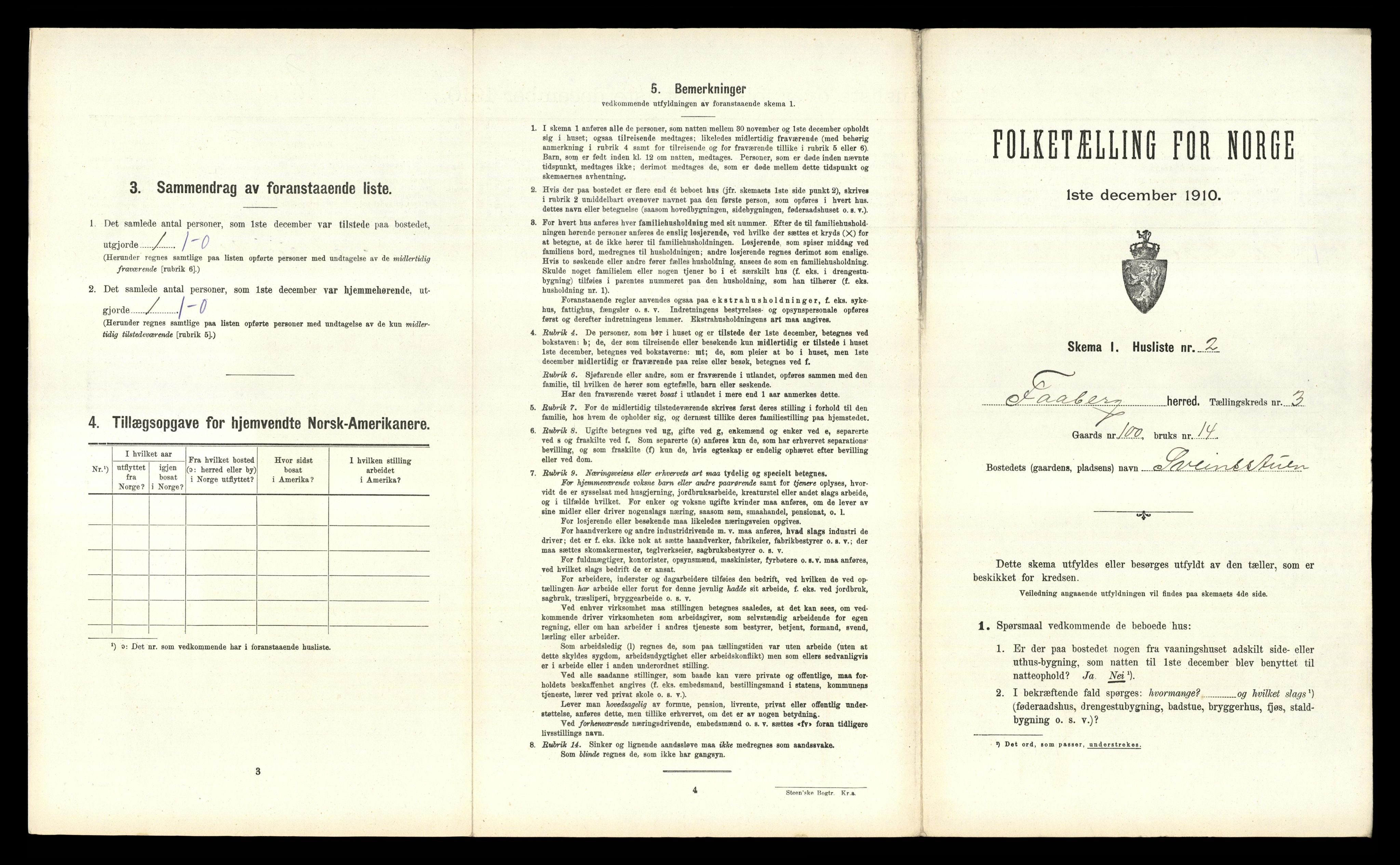 RA, 1910 census for Fåberg, 1910, p. 246