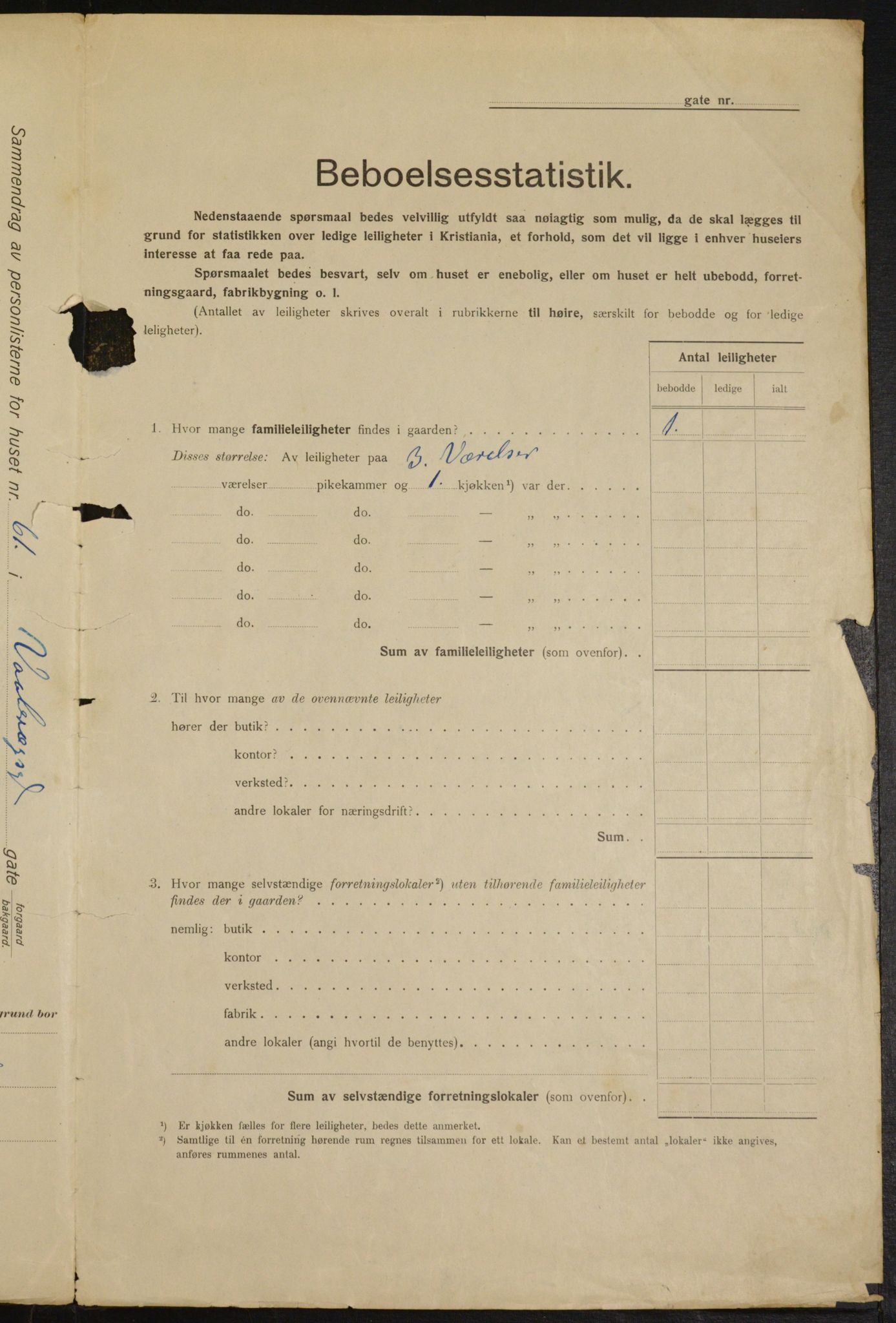 OBA, Municipal Census 1915 for Kristiania, 1915, p. 126827