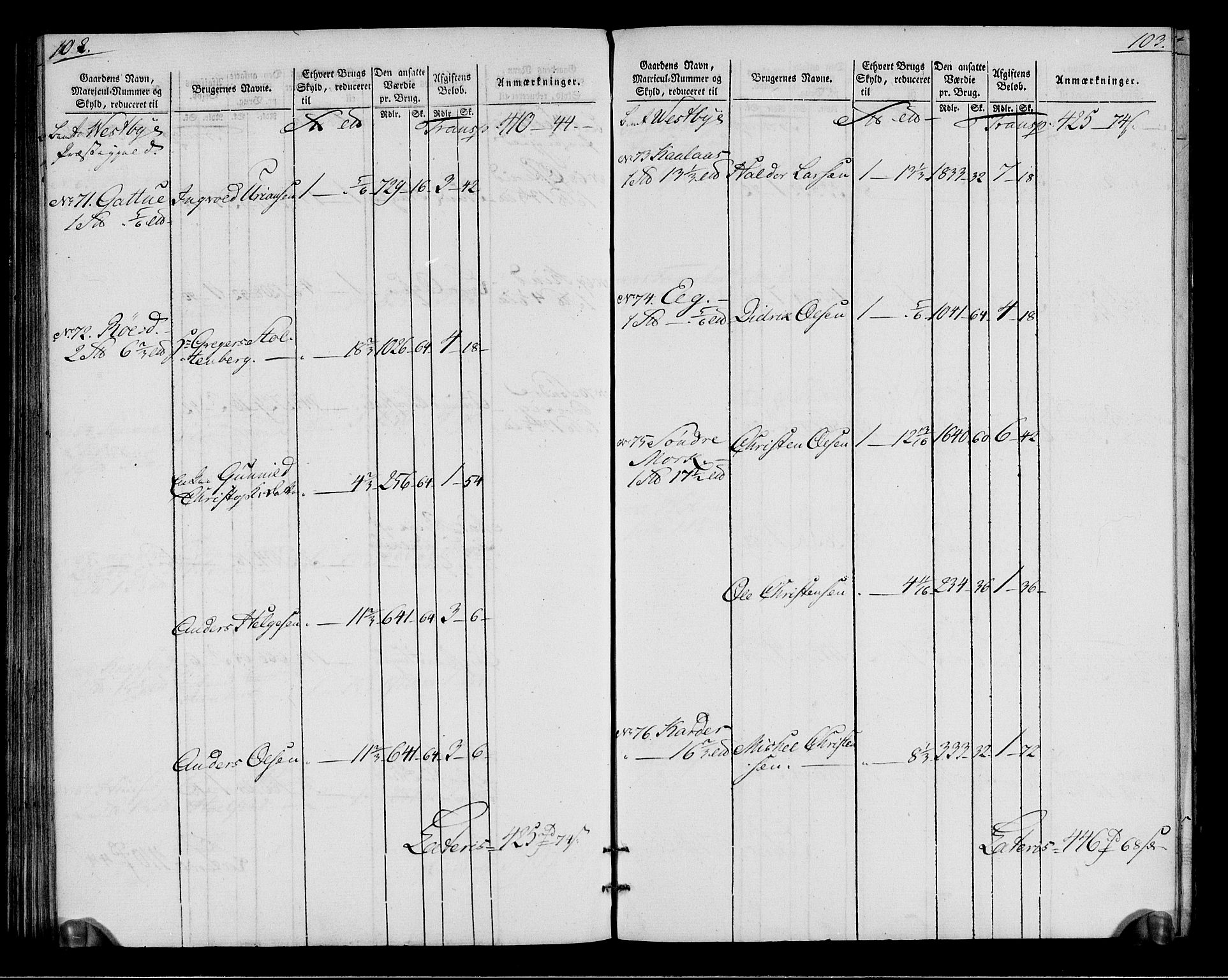 Rentekammeret inntil 1814, Realistisk ordnet avdeling, AV/RA-EA-4070/N/Ne/Nea/L0015: Follo fogderi. Oppebørselsregister, 1803-1804, p. 55