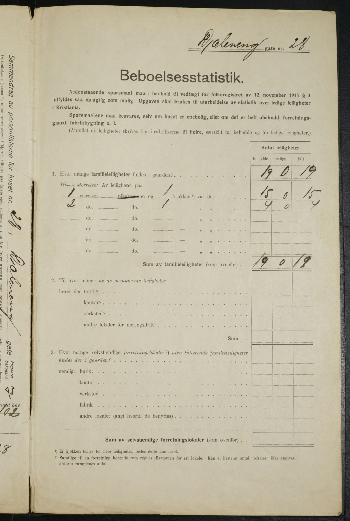 OBA, Municipal Census 1916 for Kristiania, 1916, p. 17697