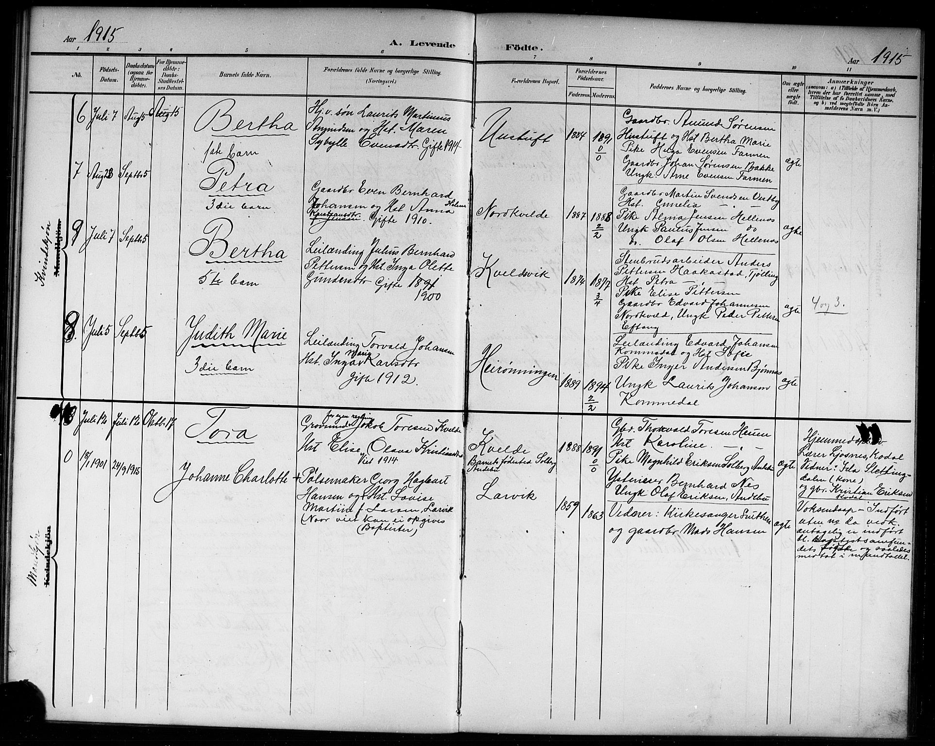 Hedrum kirkebøker, AV/SAKO-A-344/G/Gb/L0001: Parish register (copy) no. II 1, 1902-1920