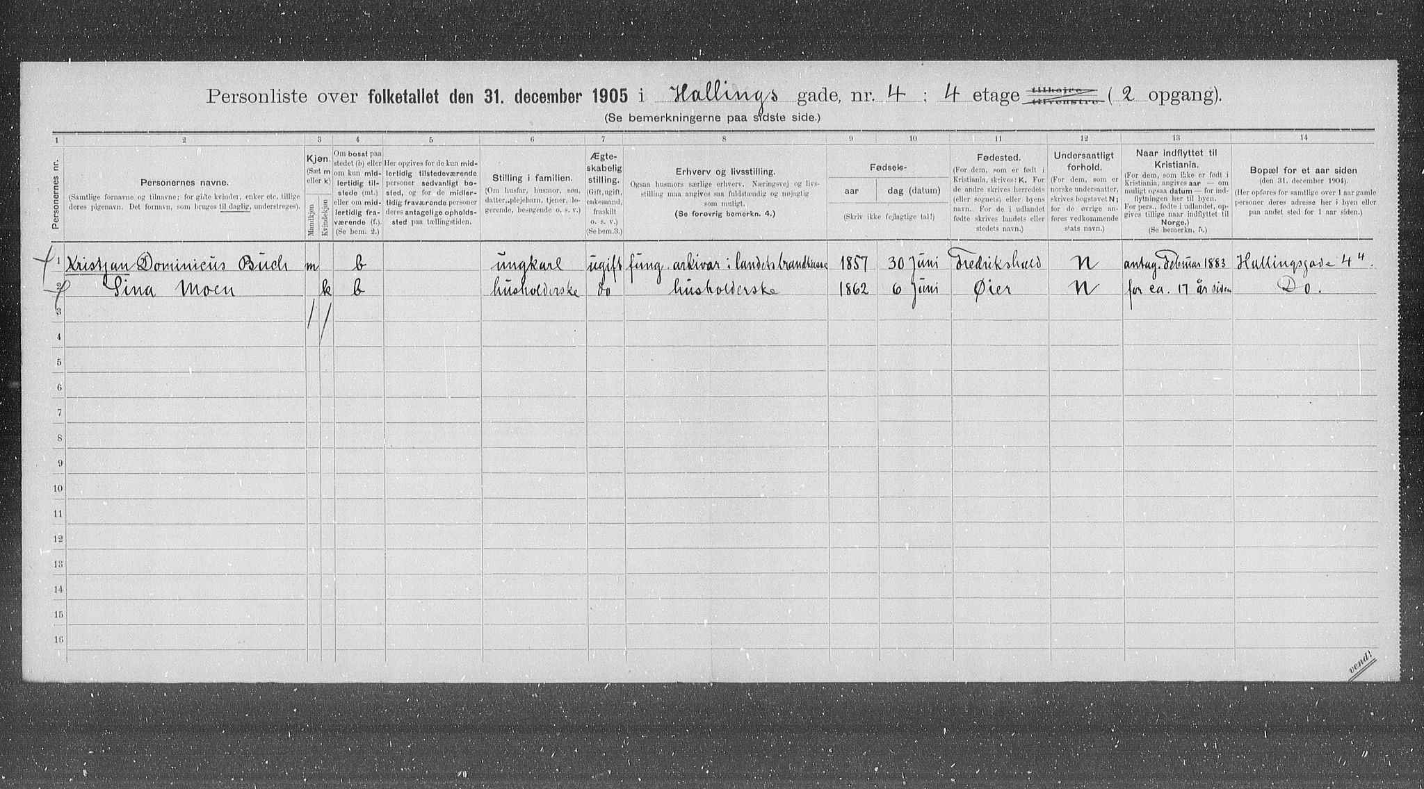 OBA, Municipal Census 1905 for Kristiania, 1905, p. 17580