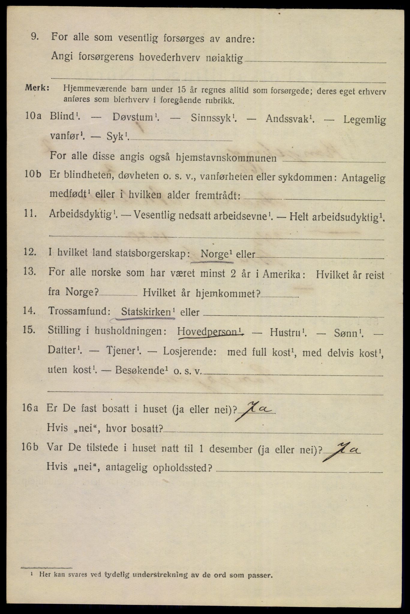 SAKO, 1920 census for Kongsberg, 1920, p. 9201