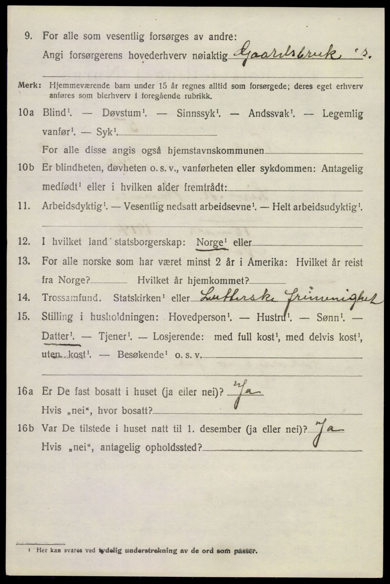 SAKO, 1920 census for Nore, 1920, p. 2487