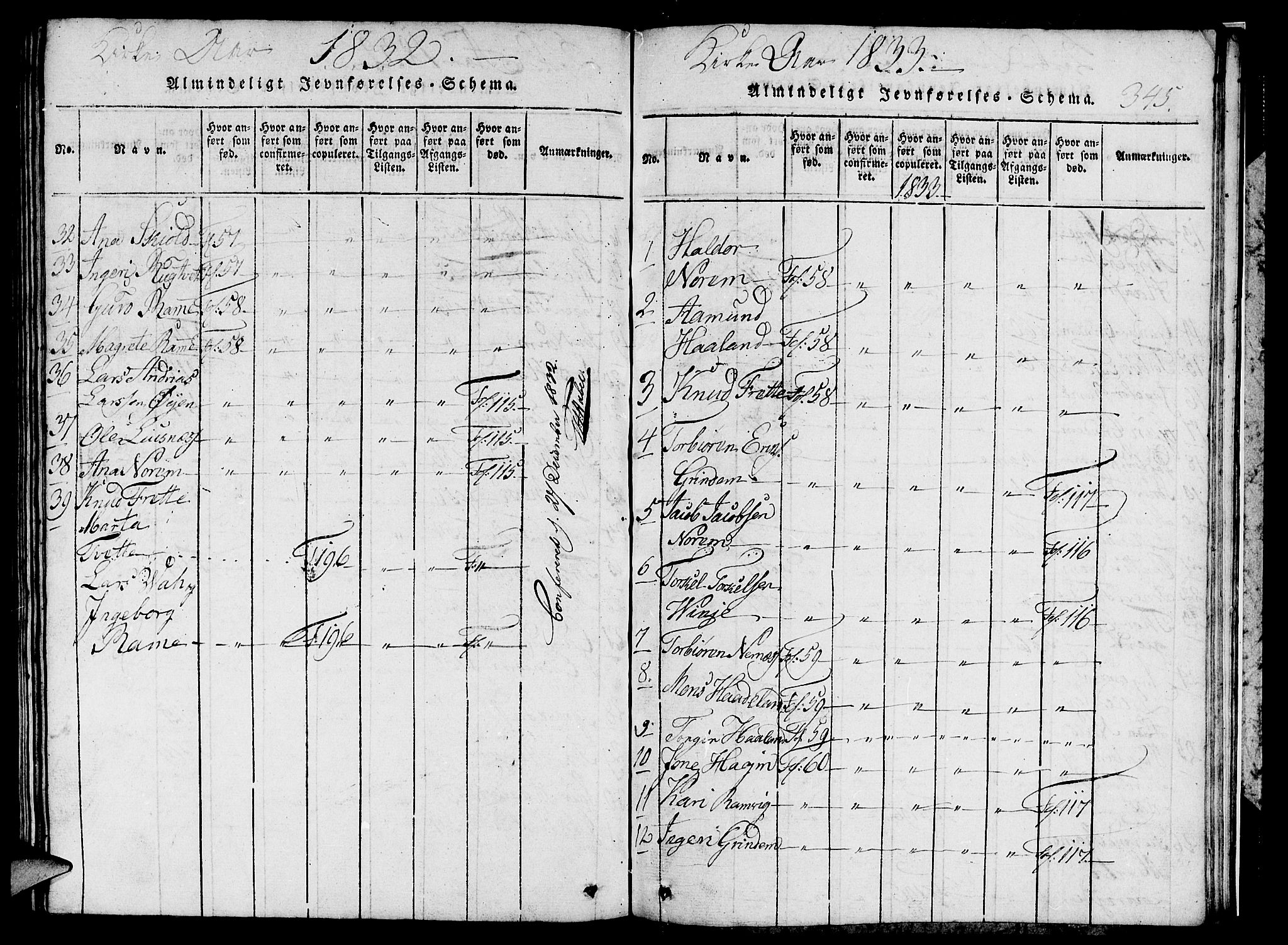 Etne sokneprestembete, SAB/A-75001/H/Hab: Parish register (copy) no. C 1, 1816-1841, p. 346