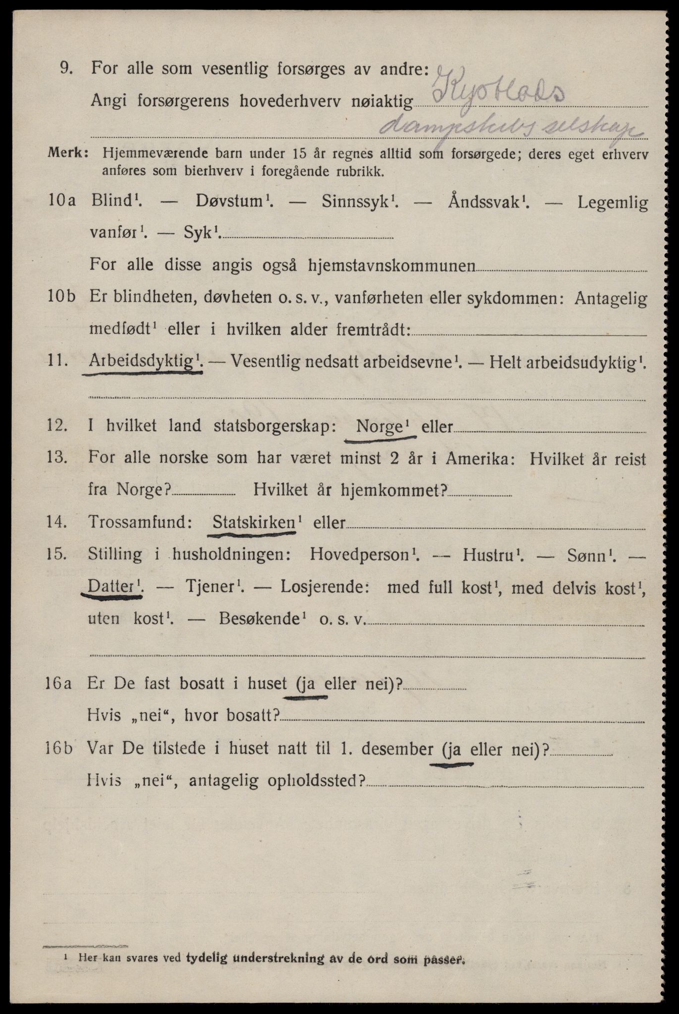 SAST, 1920 census for Hetland, 1920, p. 17722