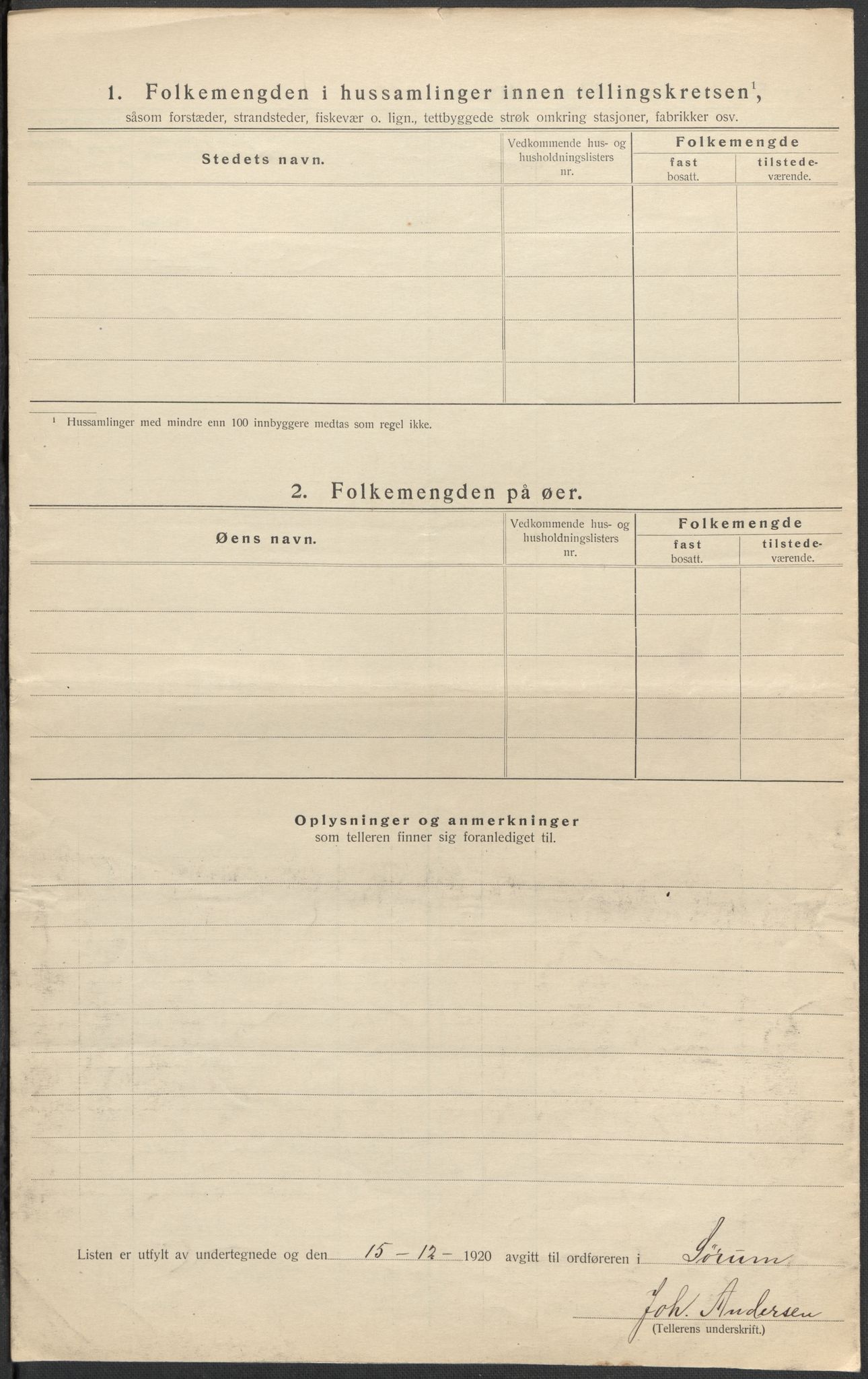 SAO, 1920 census for Sørum, 1920, p. 30