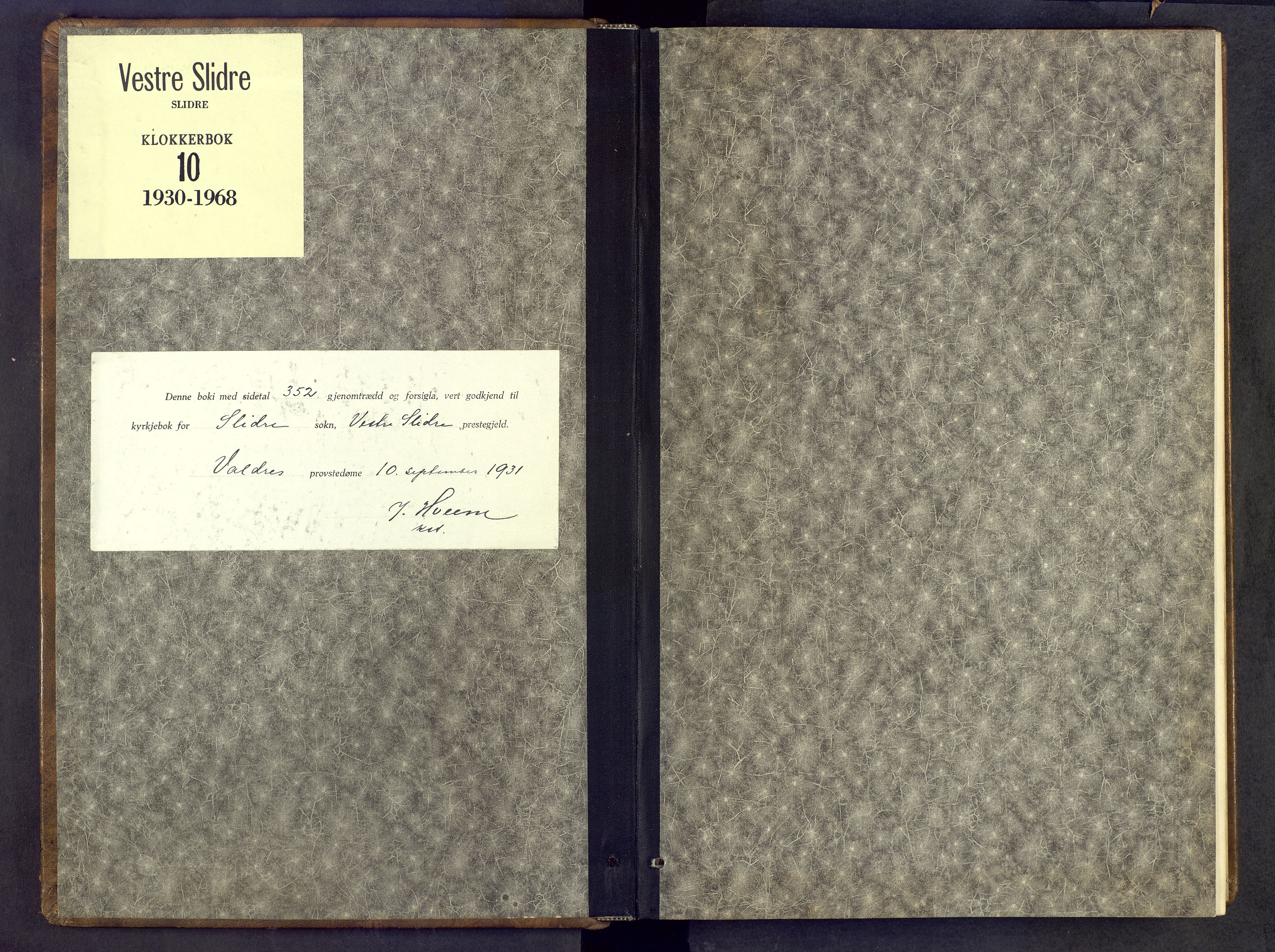 Vestre Slidre prestekontor, SAH/PREST-136/H/Ha/Hab/L0010: Parish register (copy) no. 10, 1930-1968