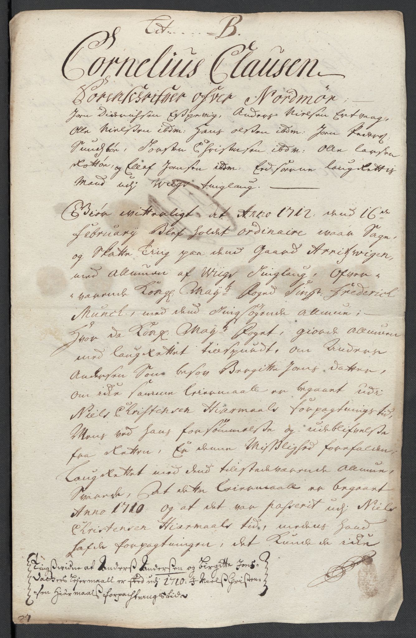 Rentekammeret inntil 1814, Reviderte regnskaper, Fogderegnskap, AV/RA-EA-4092/R56/L3745: Fogderegnskap Nordmøre, 1711, p. 174