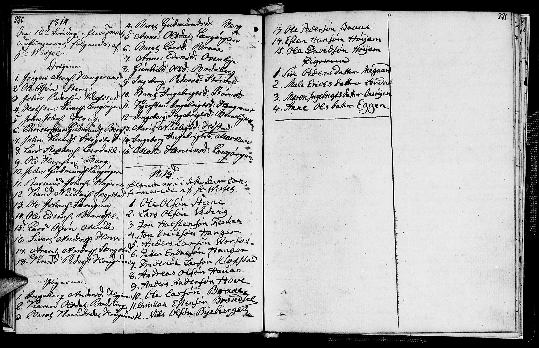 Ministerialprotokoller, klokkerbøker og fødselsregistre - Sør-Trøndelag, SAT/A-1456/612/L0371: Parish register (official) no. 612A05, 1803-1816, p. 280-281