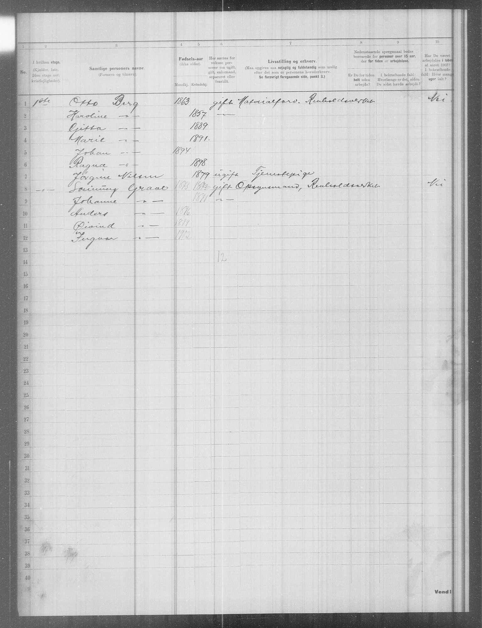 OBA, Municipal Census 1902 for Kristiania, 1902, p. 10198