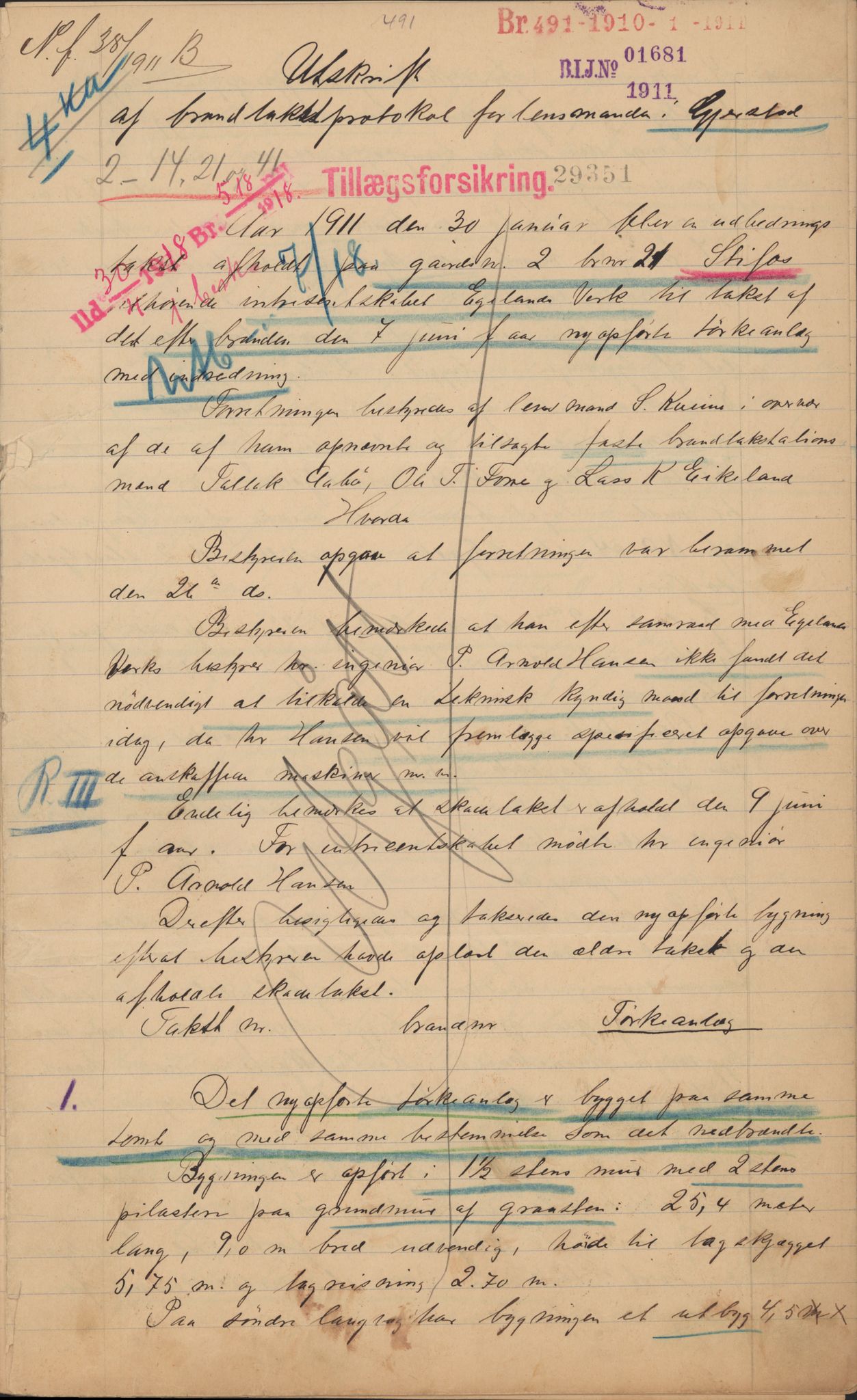 Norges Brannkasse, AV/RA-S-1549/E/Ei/L0066: Gjerstad og Gjøvdal, 1850-1950, p. 11