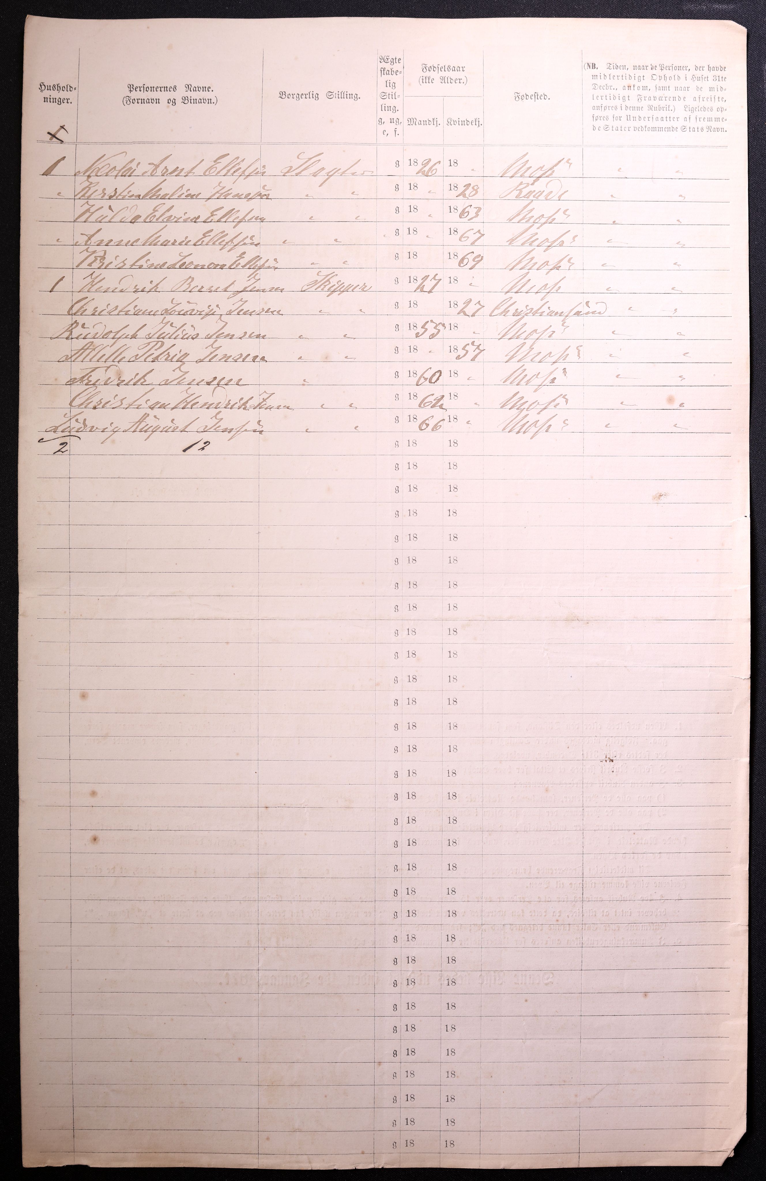 RA, 1870 census for 0104 Moss, 1870, p. 650