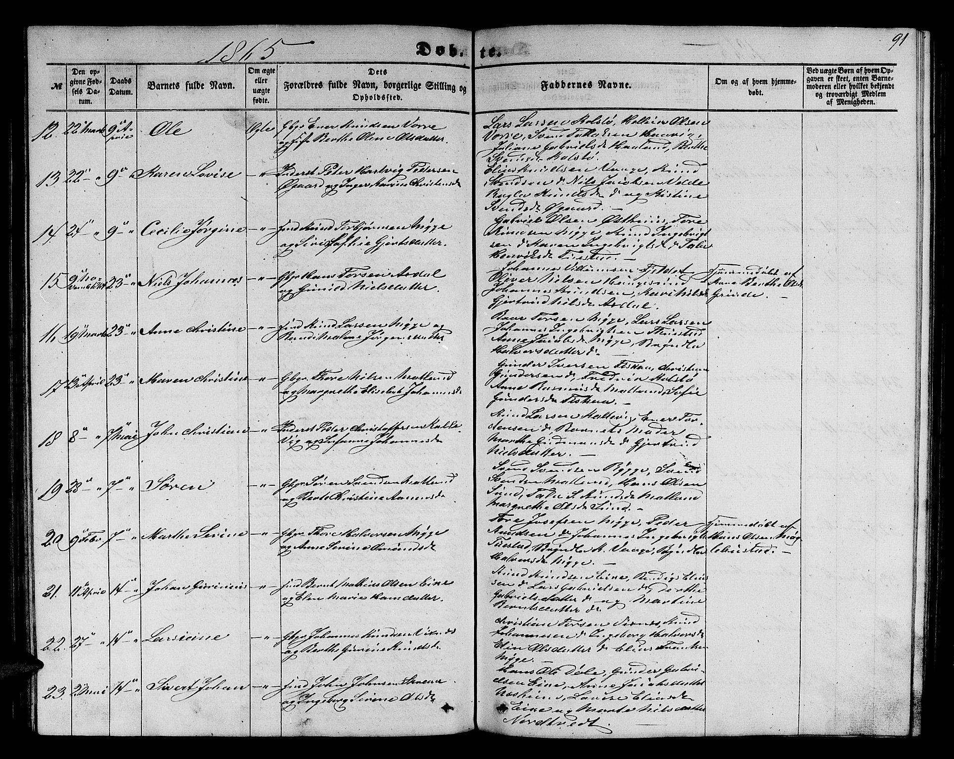 Avaldsnes sokneprestkontor, SAST/A -101851/H/Ha/Hab/L0003: Parish register (copy) no. B 3, 1857-1871, p. 91