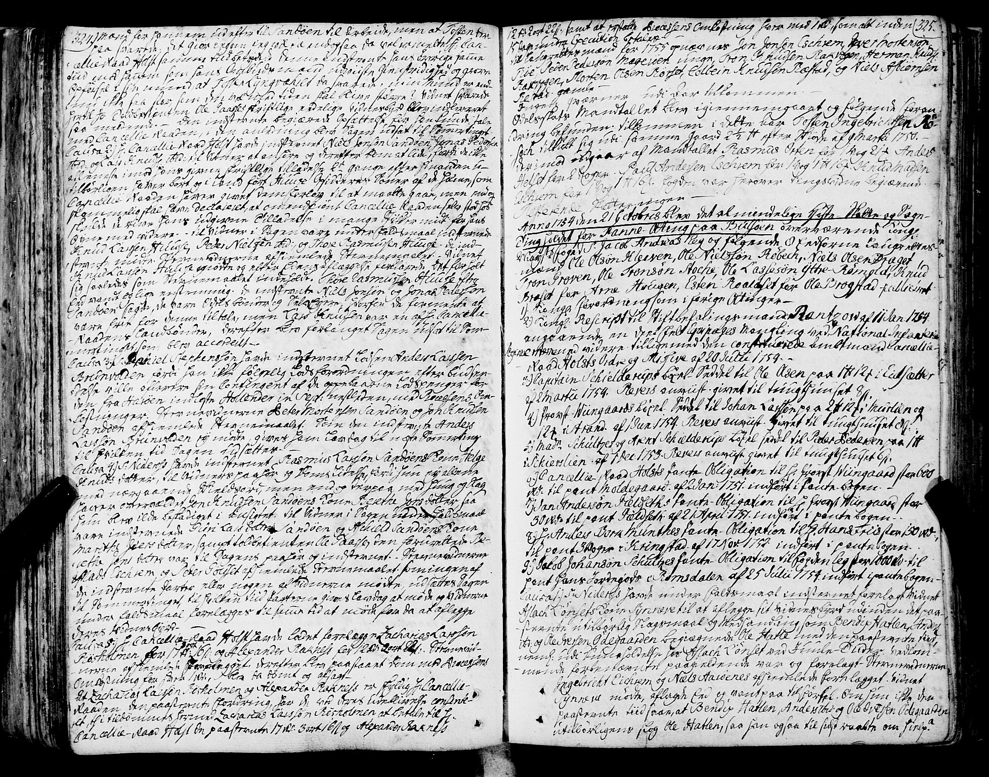 Romsdal sorenskriveri, SAT/A-4149/1/1/1A/L0013: Tingbok, 1749-1757, p. 324-325