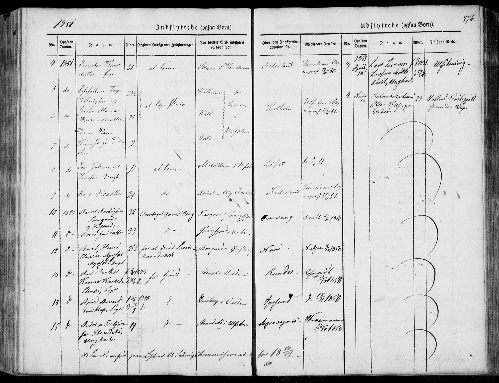 Ministerialprotokoller, klokkerbøker og fødselsregistre - Møre og Romsdal, AV/SAT-A-1454/507/L0070: Parish register (official) no. 507A05, 1842-1873, p. 276