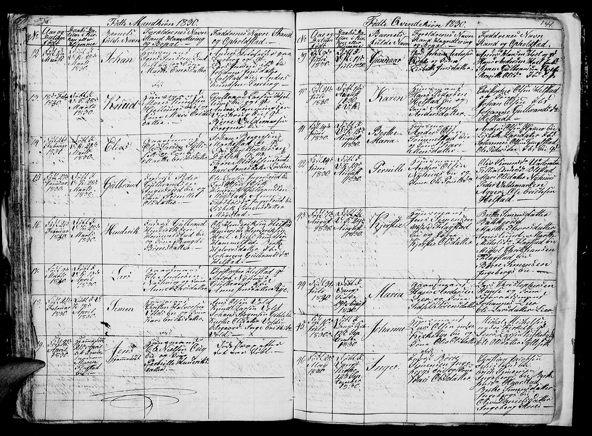 Vang prestekontor, Hedmark, SAH/PREST-008/H/Ha/Hab/L0006: Parish register (copy) no. 6, 1819-1832, p. 140-141