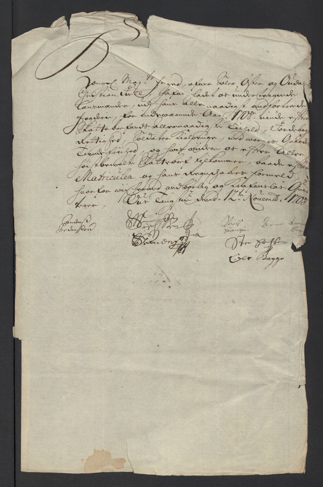 Rentekammeret inntil 1814, Reviderte regnskaper, Fogderegnskap, AV/RA-EA-4092/R13/L0845: Fogderegnskap Solør, Odal og Østerdal, 1708, p. 264