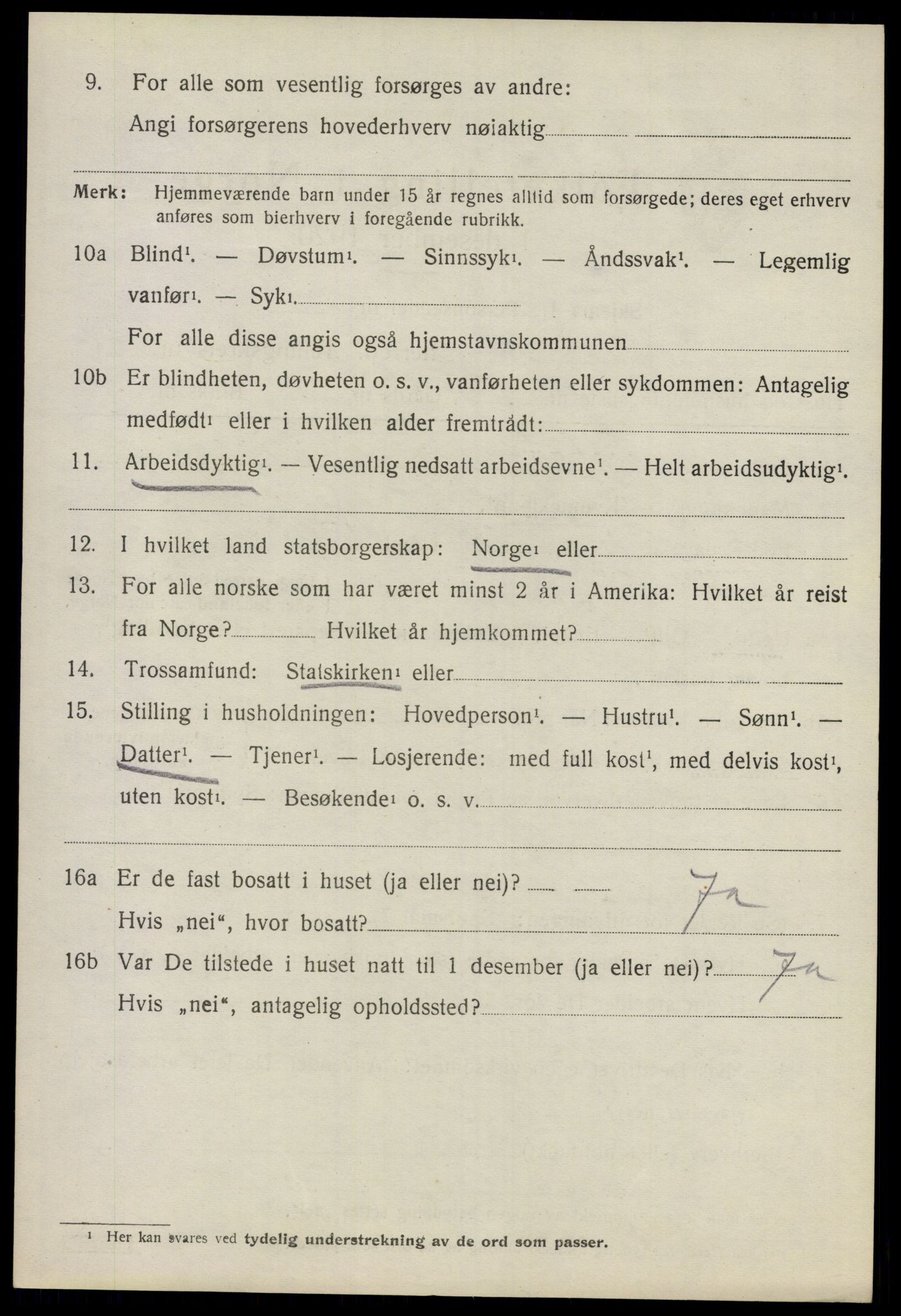 SAO, 1920 census for Gjerdrum, 1920, p. 3307