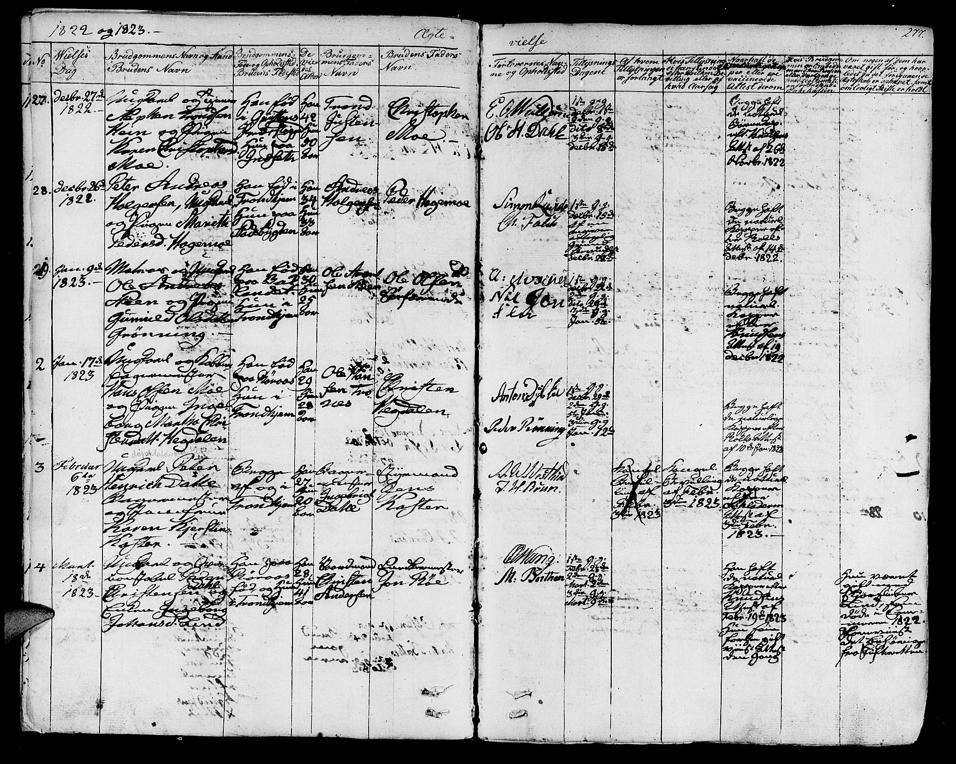 Ministerialprotokoller, klokkerbøker og fødselsregistre - Sør-Trøndelag, SAT/A-1456/602/L0109: Parish register (official) no. 602A07, 1821-1840, p. 277