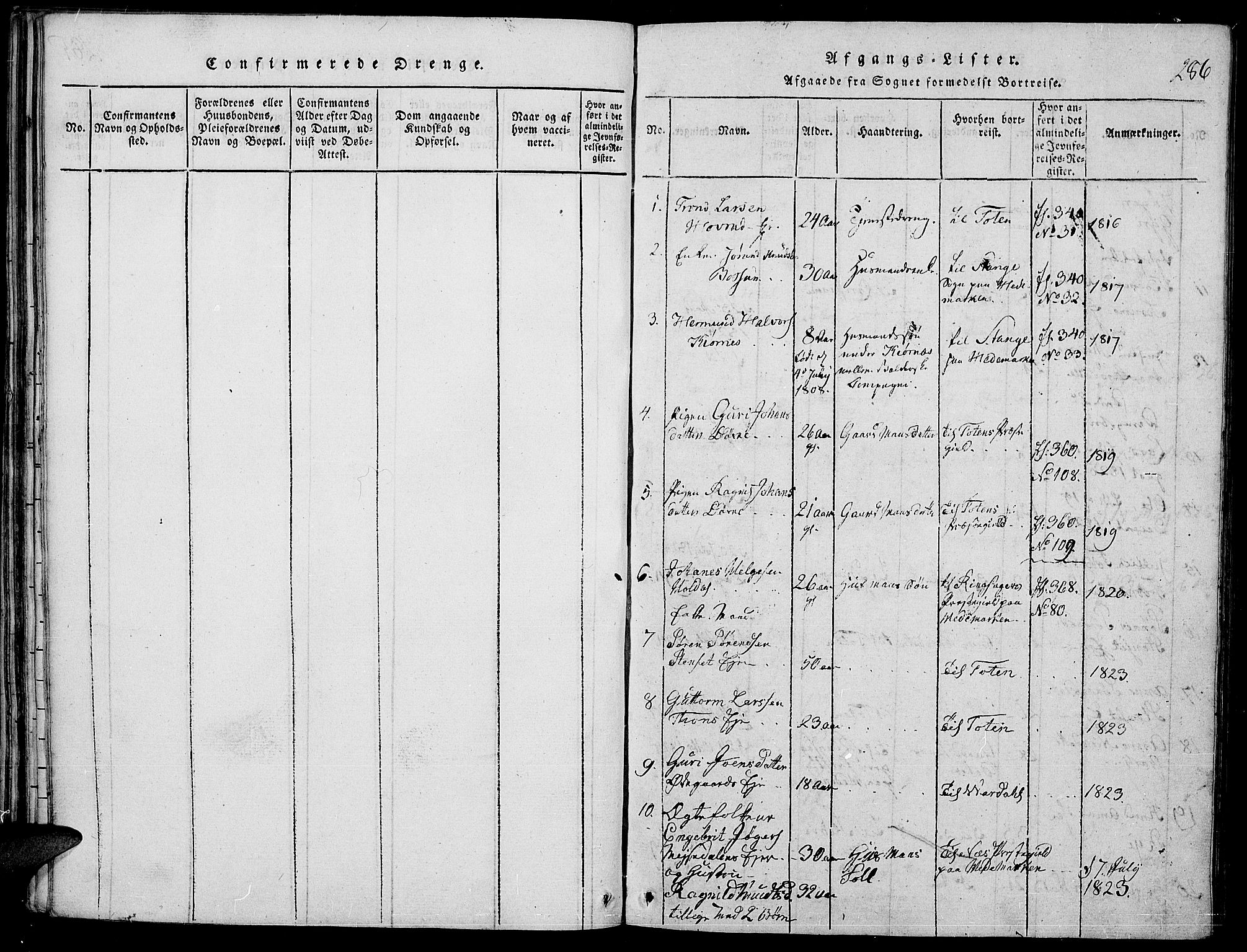 Nord-Aurdal prestekontor, SAH/PREST-132/H/Ha/Haa/L0002: Parish register (official) no. 2, 1816-1828, p. 286
