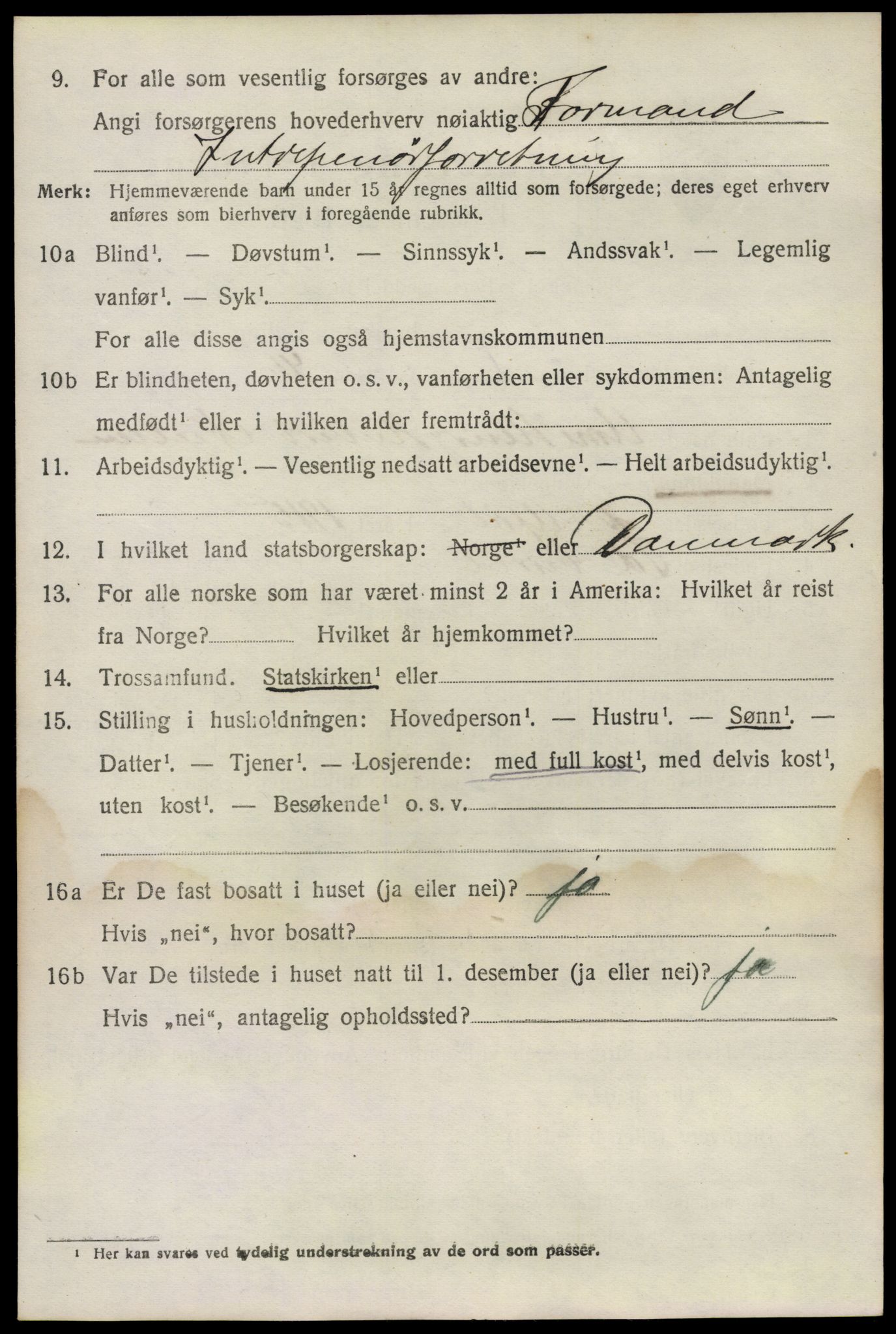 SAO, 1920 census for Rygge, 1920, p. 2940