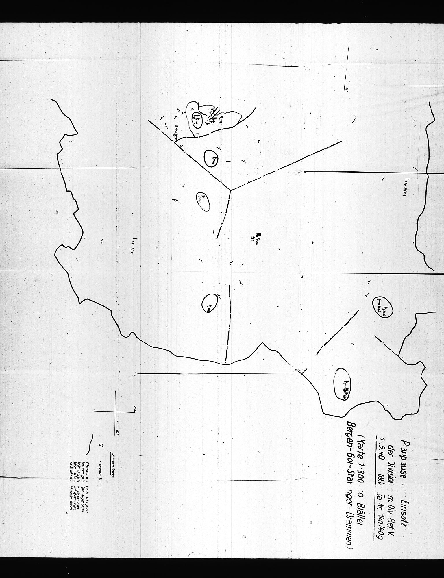 Documents Section, RA/RAFA-2200/V/L0083: Amerikansk mikrofilm "Captured German Documents".
Box No. 722.  FKA jnr. 615/1954., 1940, p. 435
