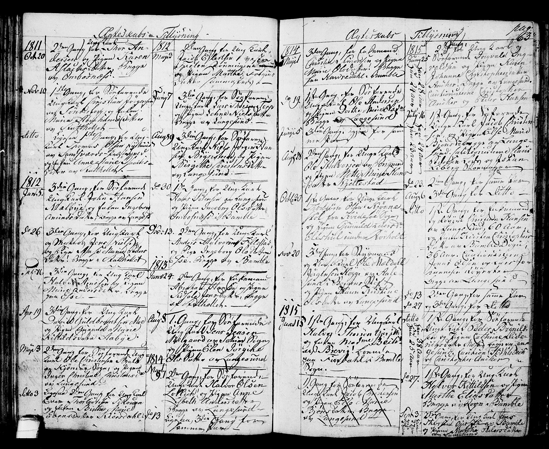Langesund kirkebøker, SAKO/A-280/G/Ga/L0002: Parish register (copy) no. 2, 1801-1815, p. 63