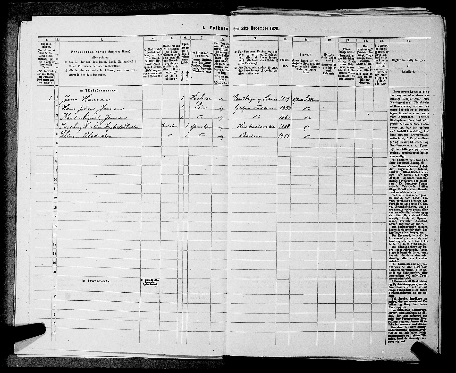 SAKO, 1875 census for 0623P Modum, 1875, p. 1786