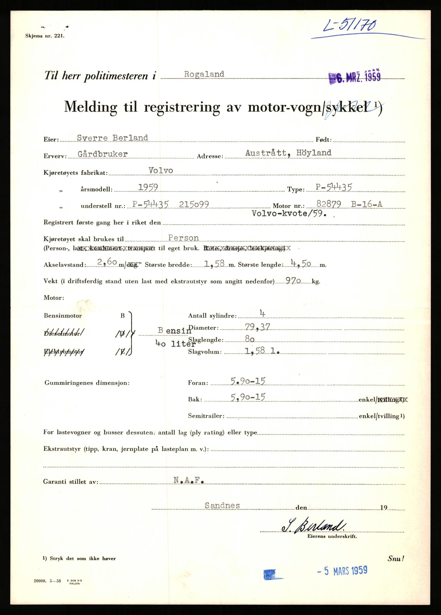 Stavanger trafikkstasjon, AV/SAST-A-101942/0/F/L0050: L-50600 - L-51299, 1930-1971, p. 1815