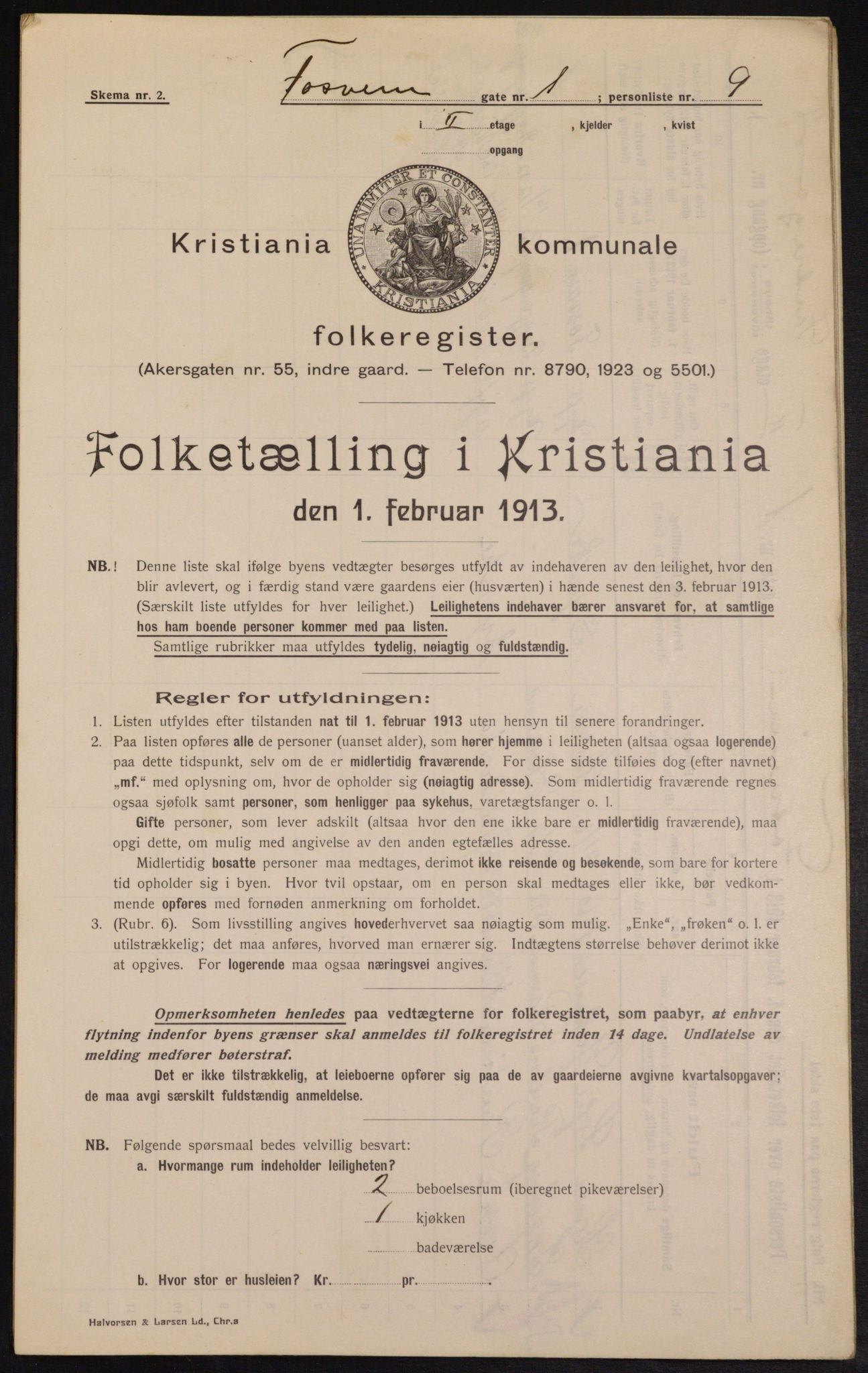 OBA, Municipal Census 1913 for Kristiania, 1913, p. 24826