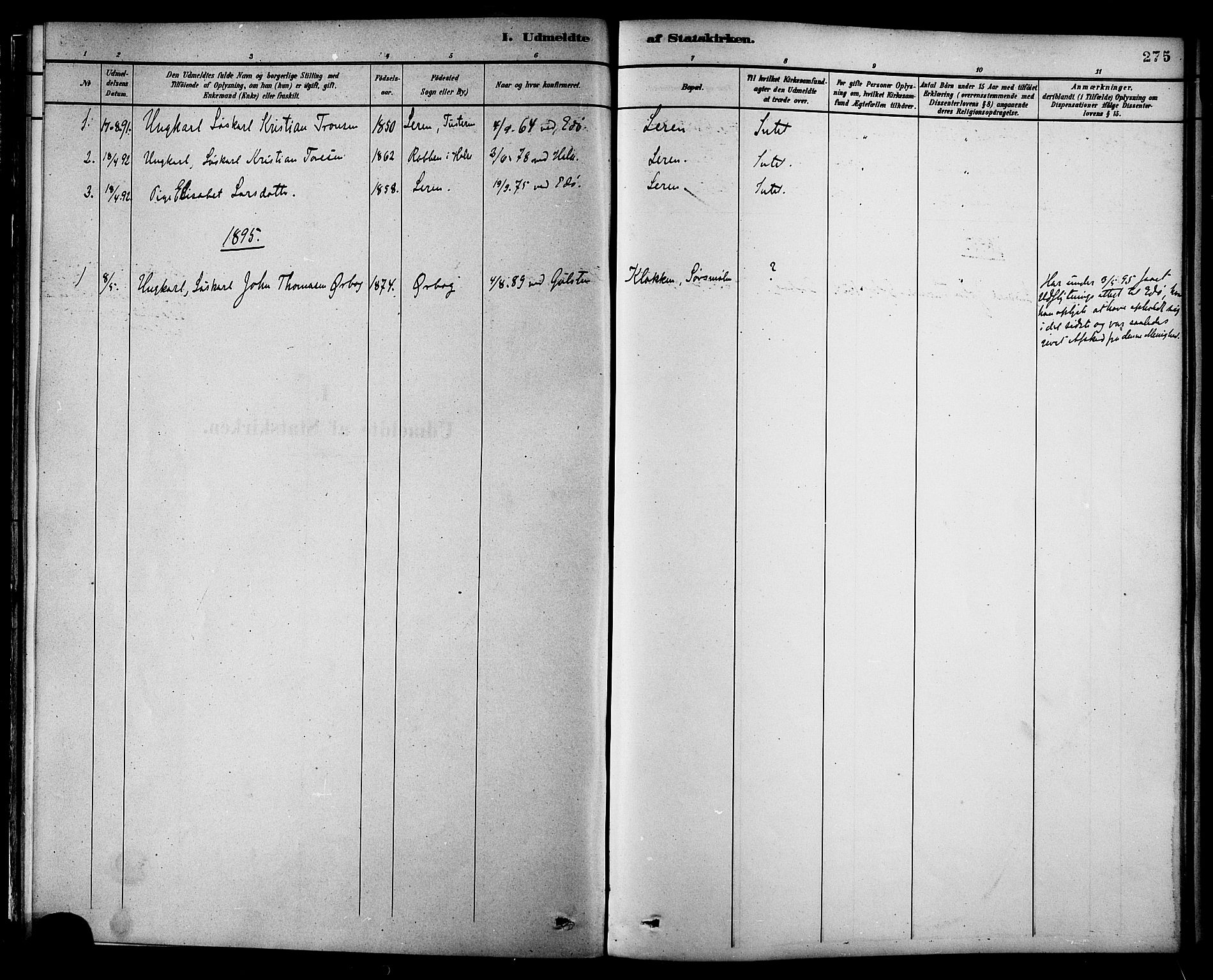 Ministerialprotokoller, klokkerbøker og fødselsregistre - Møre og Romsdal, AV/SAT-A-1454/577/L0896: Parish register (official) no. 577A03, 1880-1898, p. 275