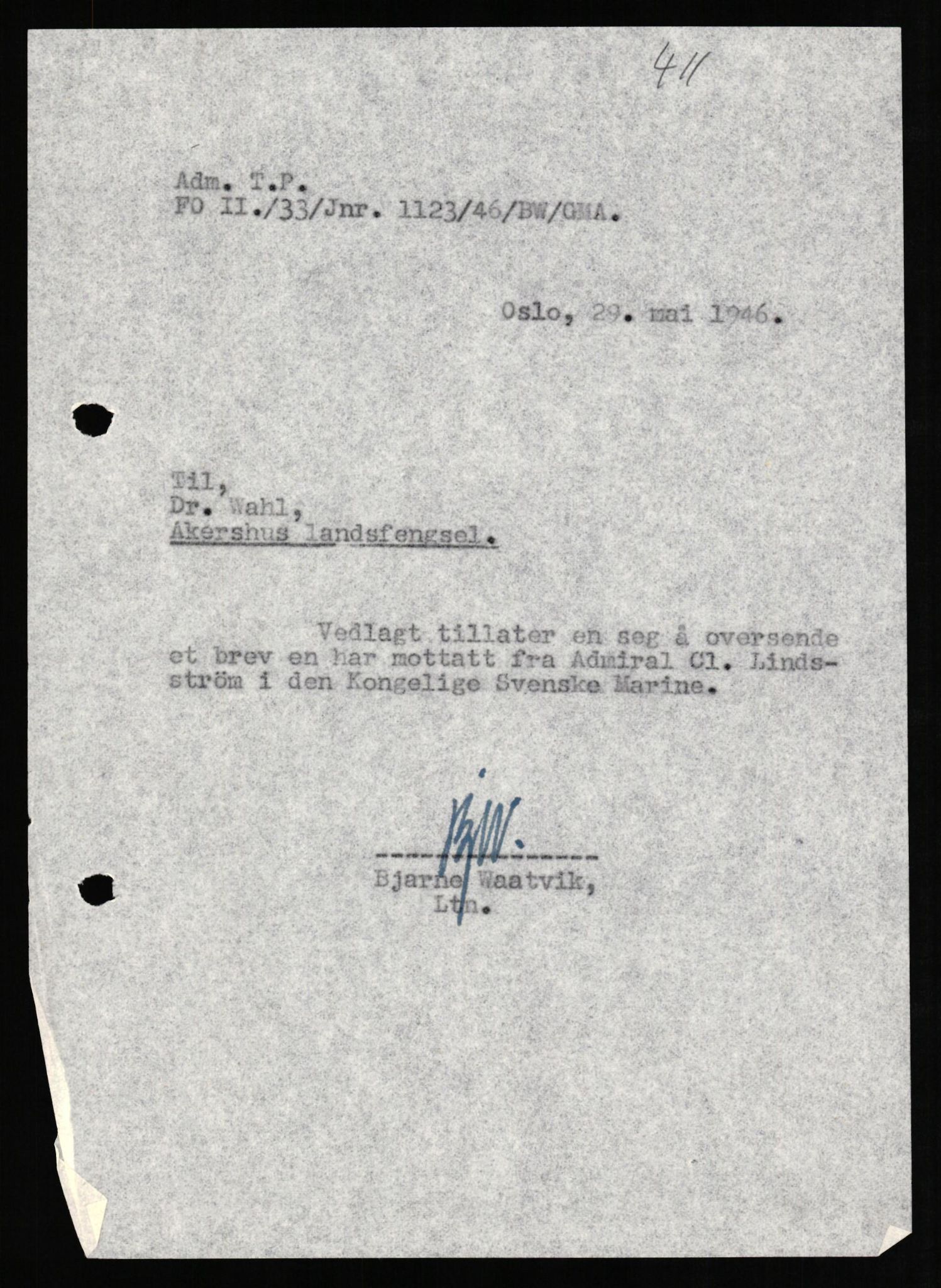 Forsvaret, Forsvarets overkommando II, AV/RA-RAFA-3915/D/Db/L0013: CI Questionaires. Tyske okkupasjonsstyrker i Norge. Tyskere., 1945-1946, p. 24