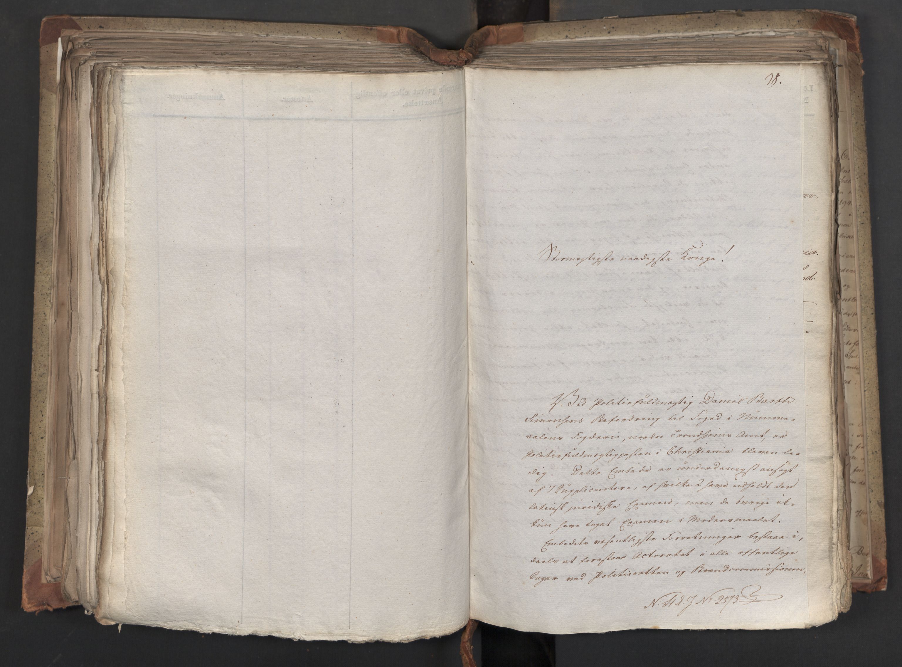 Statsrådsavdelingen i Stockholm, RA/S-1003/D/Da/L0042: Regjeringsinnstillinger nr. 2467-2705, 1825, p. 327