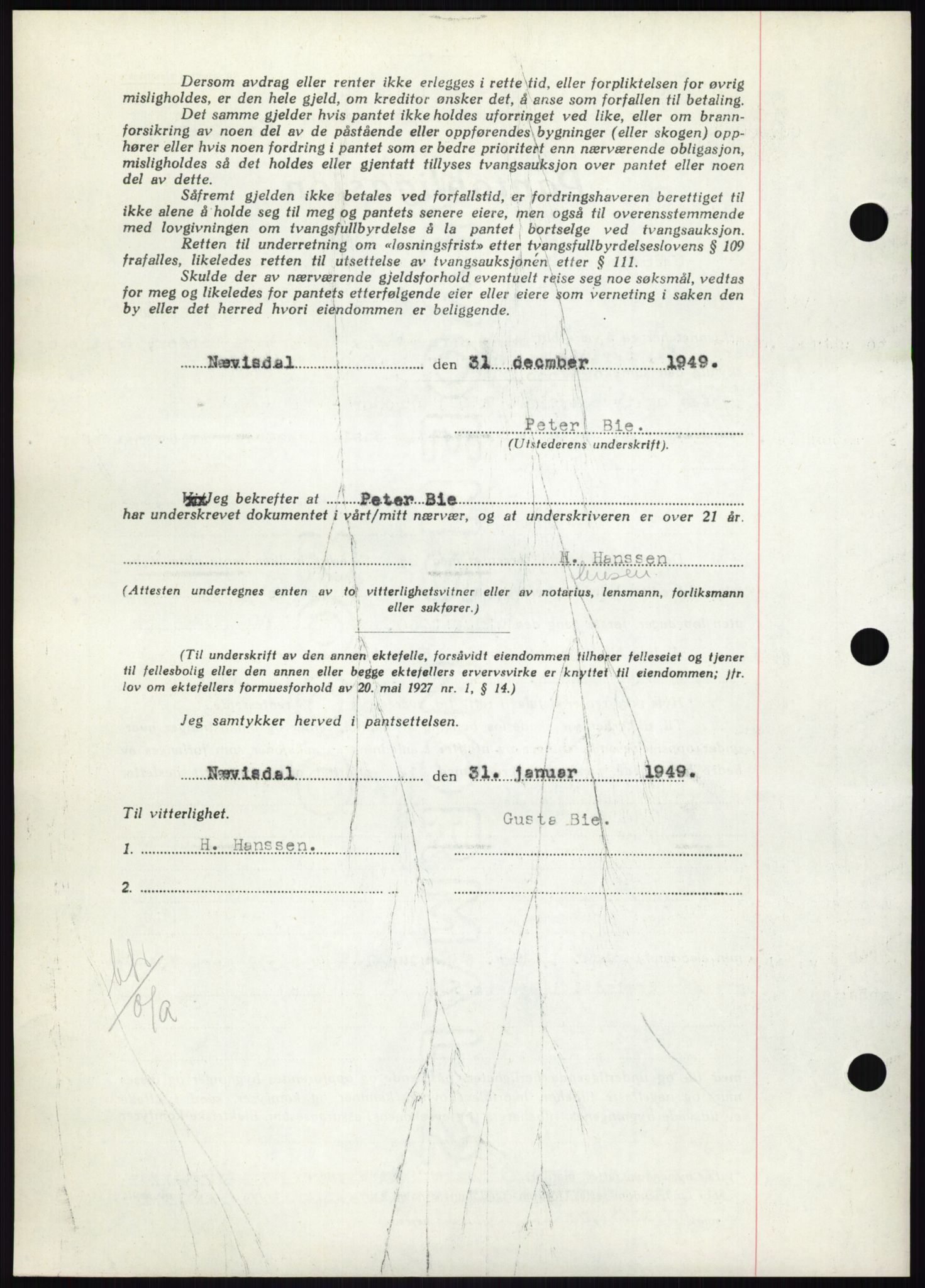 Nedenes sorenskriveri, AV/SAK-1221-0006/G/Gb/Gbb/L0007: Mortgage book no. B7, 1949-1950, Diary no: : 135/1950