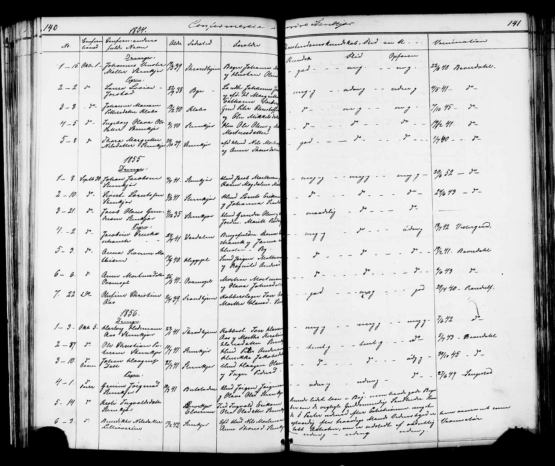 Ministerialprotokoller, klokkerbøker og fødselsregistre - Nord-Trøndelag, SAT/A-1458/739/L0367: Parish register (official) no. 739A01 /2, 1838-1868, p. 140-141