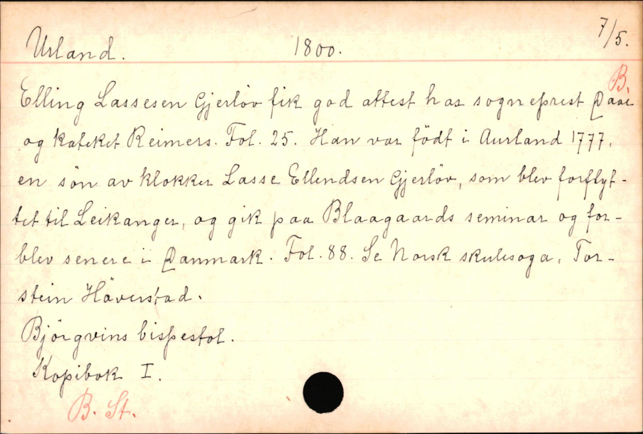 Haugen, Johannes - lærer, AV/SAB-SAB/PA-0036/01/L0001: Om klokkere og lærere, 1521-1904, p. 9181