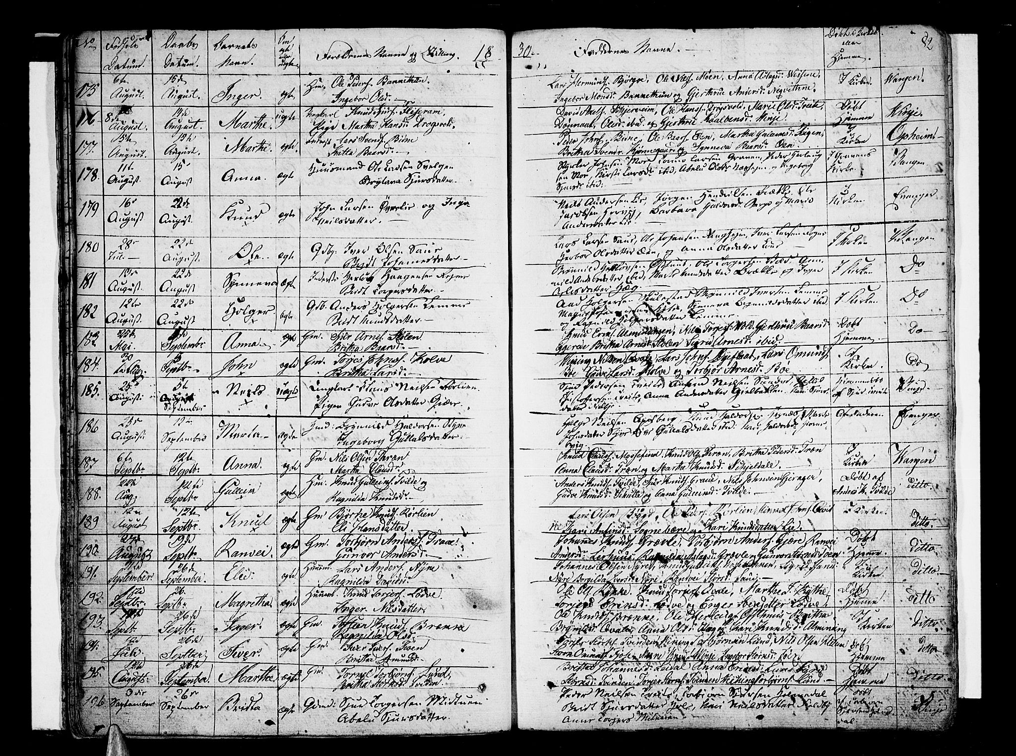 Voss sokneprestembete, AV/SAB-A-79001/H/Haa: Parish register (official) no. A 12, 1823-1837, p. 82