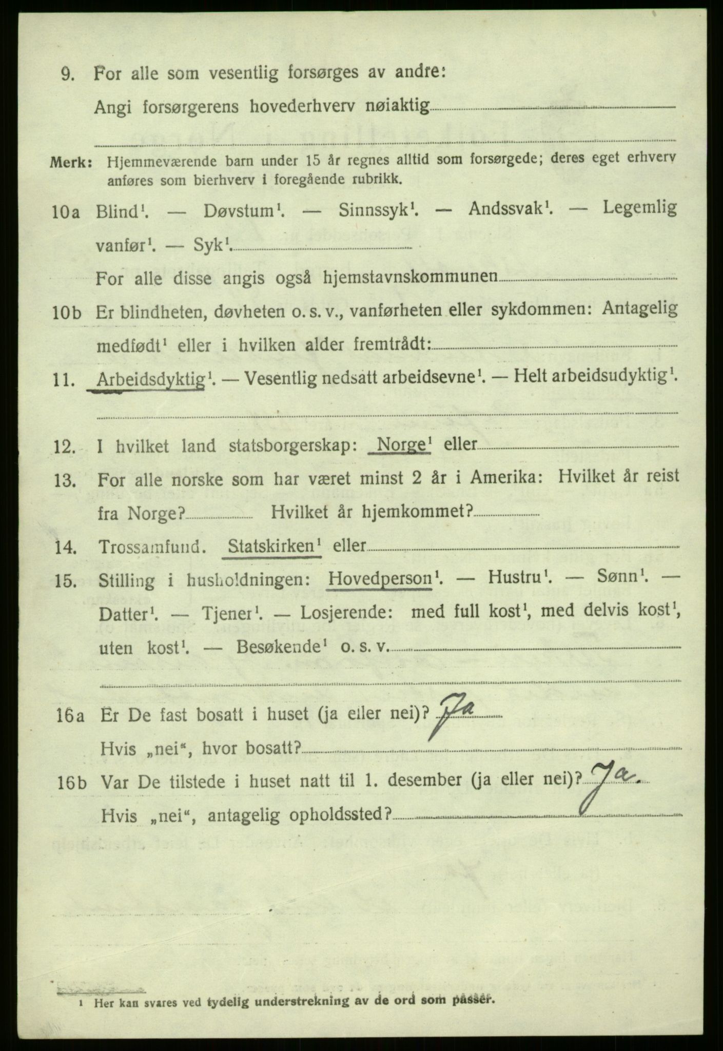 SAB, 1920 census for Askvoll, 1920, p. 5521