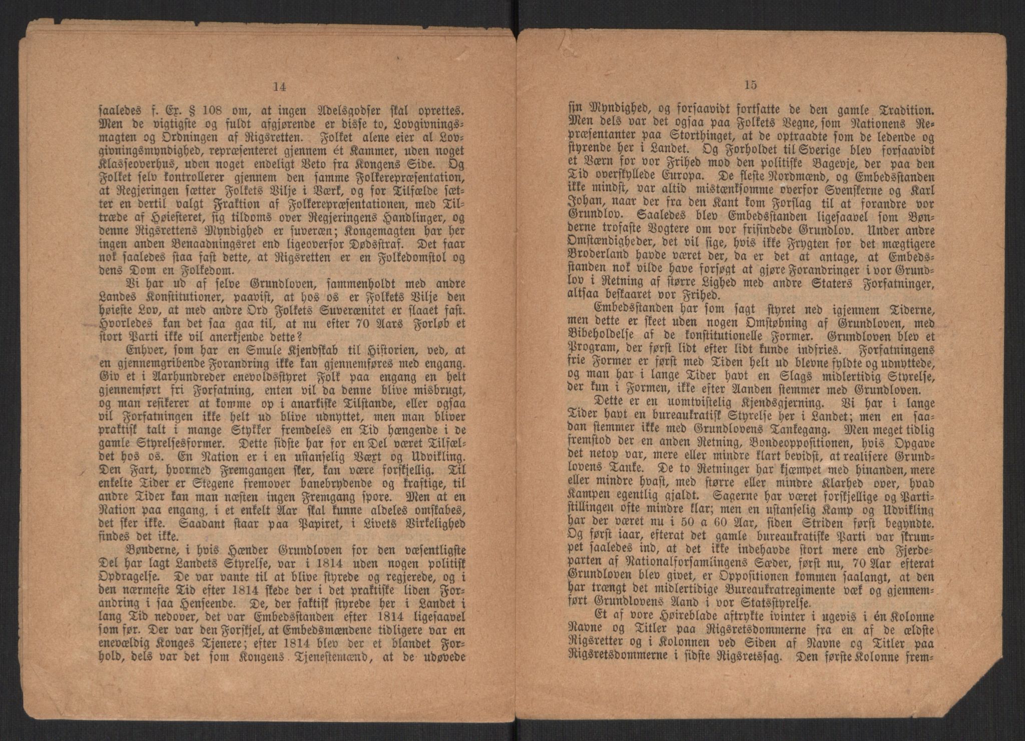 Venstres Hovedorganisasjon, AV/RA-PA-0876/X/L0001: De eldste skrifter, 1860-1936, p. 457