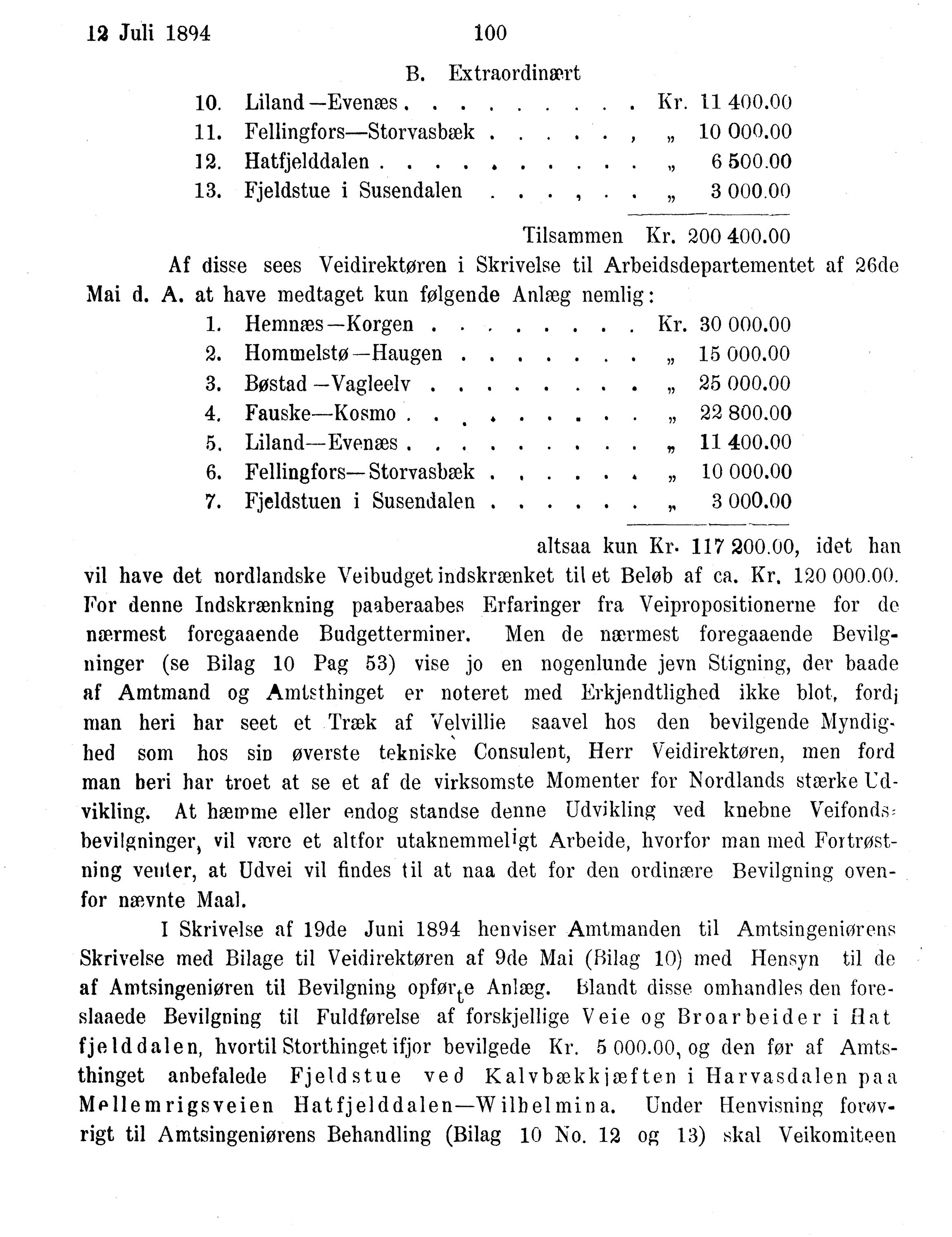 Nordland Fylkeskommune. Fylkestinget, AIN/NFK-17/176/A/Ac/L0017: Fylkestingsforhandlinger 1894, 1894