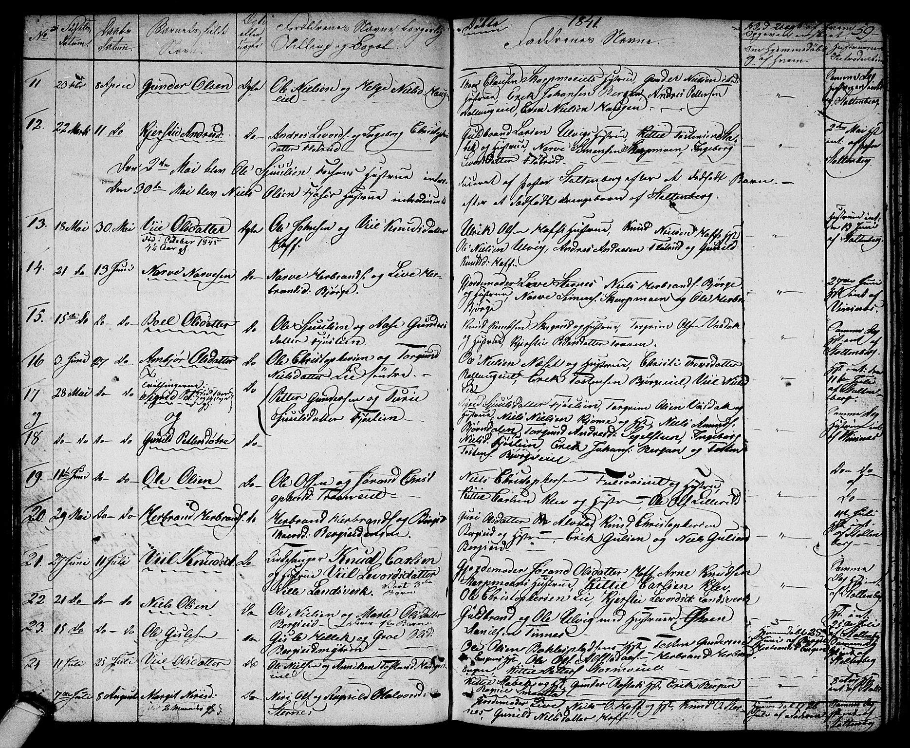 Rollag kirkebøker, SAKO/A-240/G/Ga/L0002: Parish register (copy) no. I 2, 1831-1856, p. 59