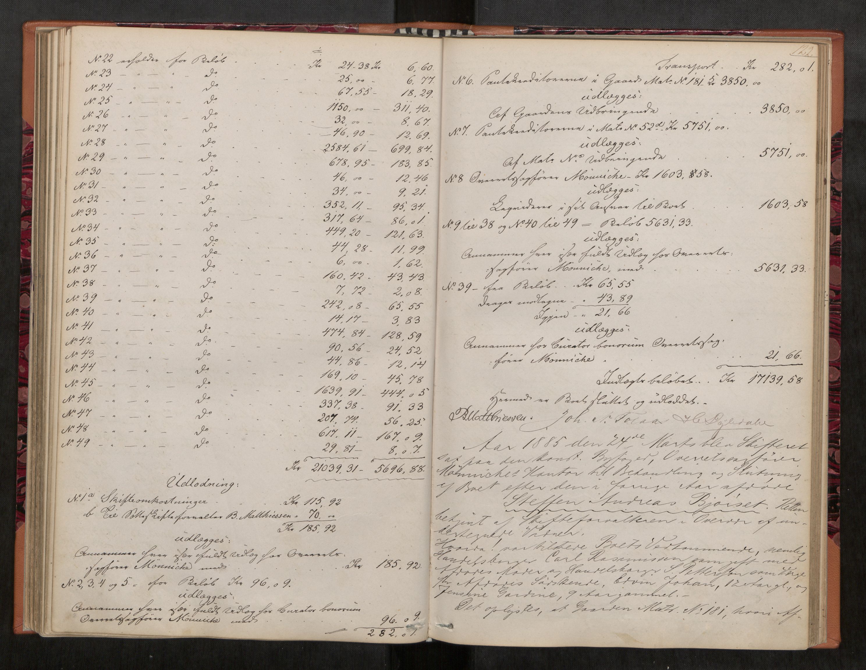 Molde byfogd, AV/SAT-A-0025/3/3Ab/L0002: Skifteutlodningsprotokoll, 1867-1903, p. 122