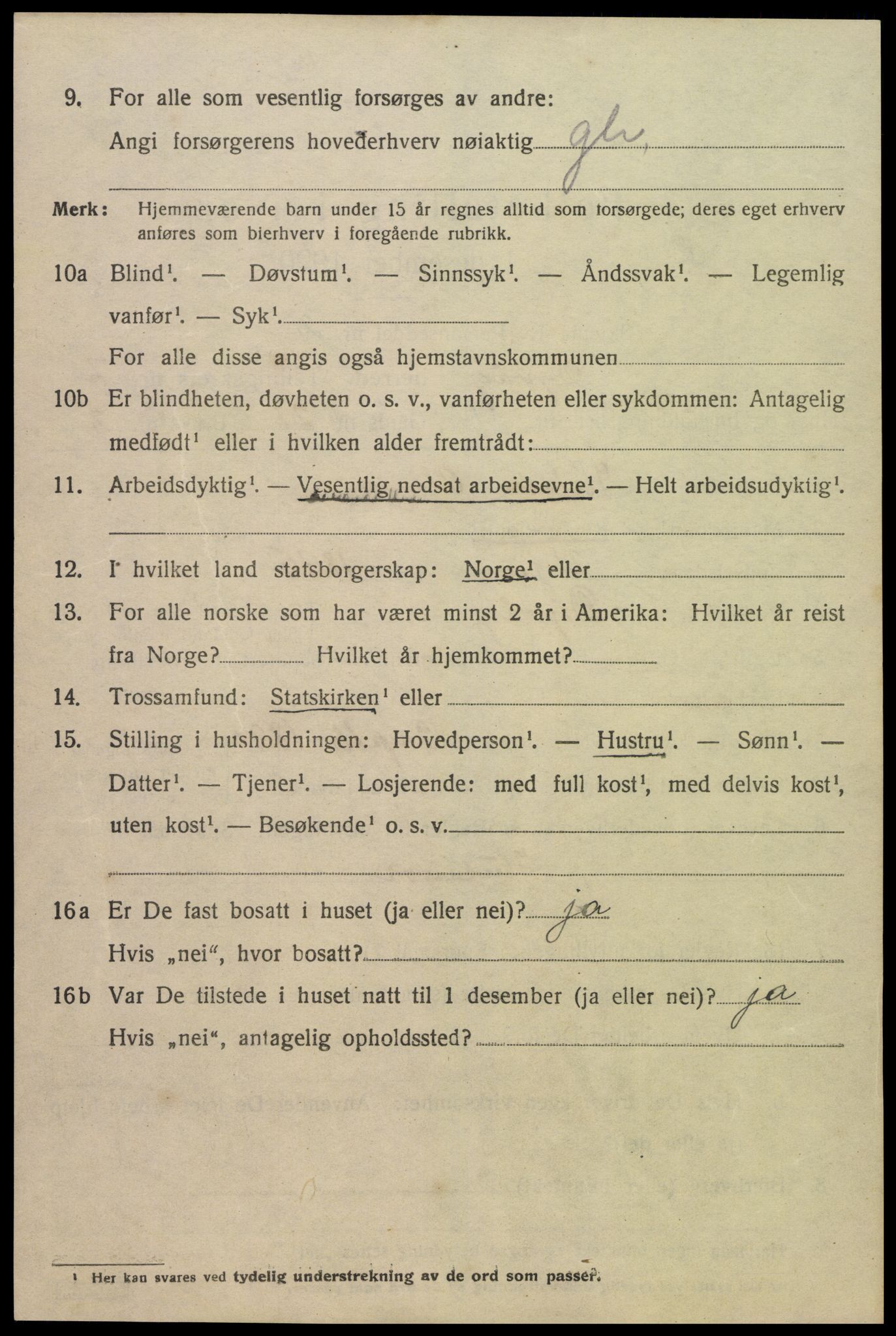 SAK, 1920 census for Dypvåg, 1920, p. 5736