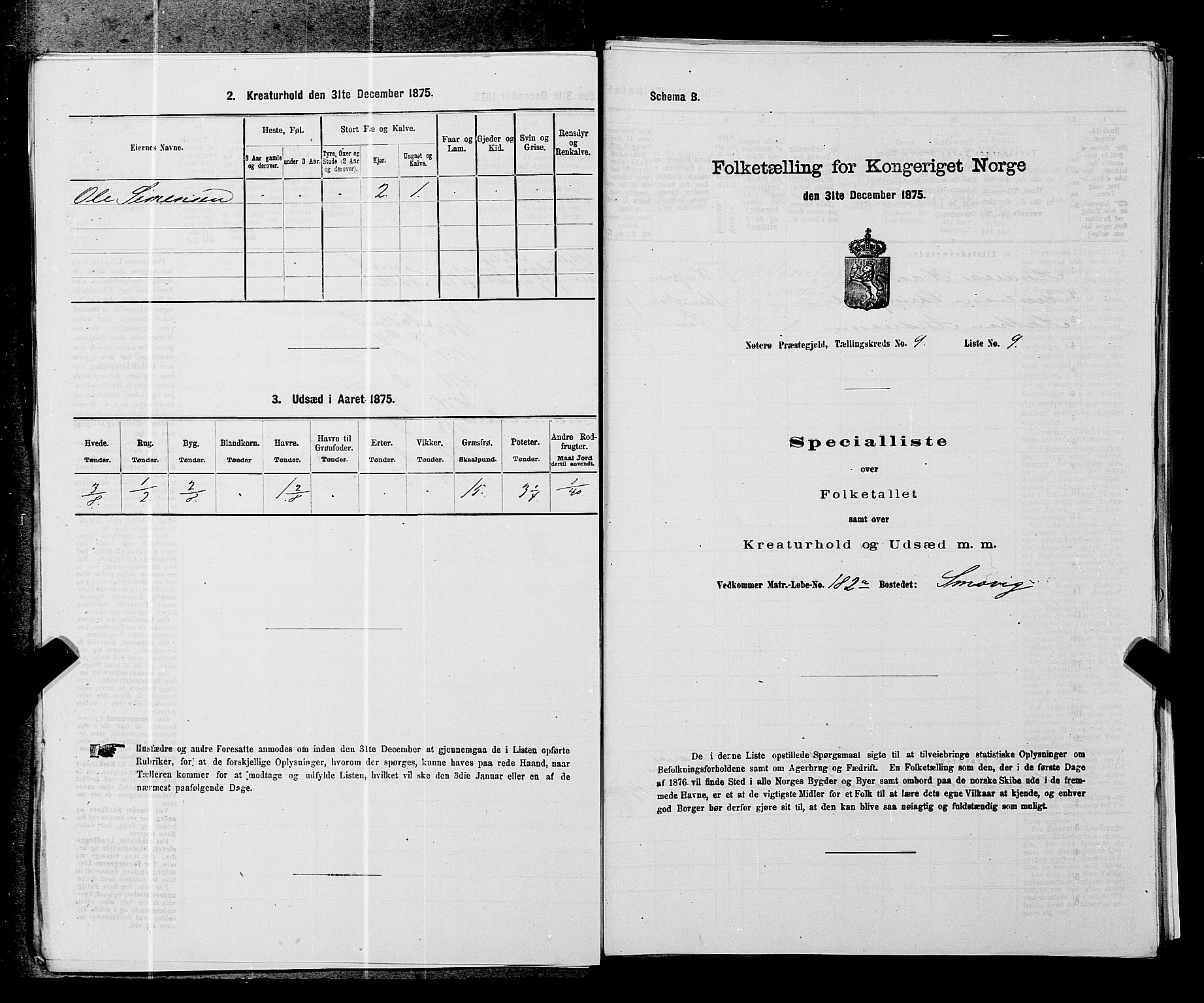 SAKO, 1875 census for 0722P Nøtterøy, 1875, p. 1751