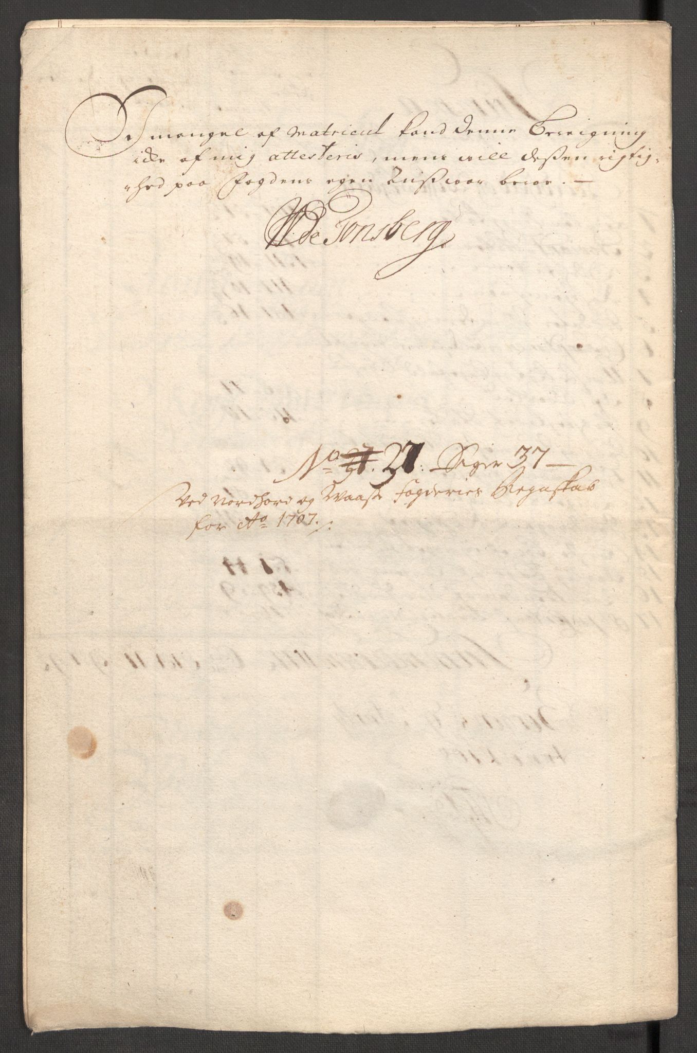 Rentekammeret inntil 1814, Reviderte regnskaper, Fogderegnskap, AV/RA-EA-4092/R51/L3188: Fogderegnskap Nordhordland og Voss, 1706-1707, p. 161