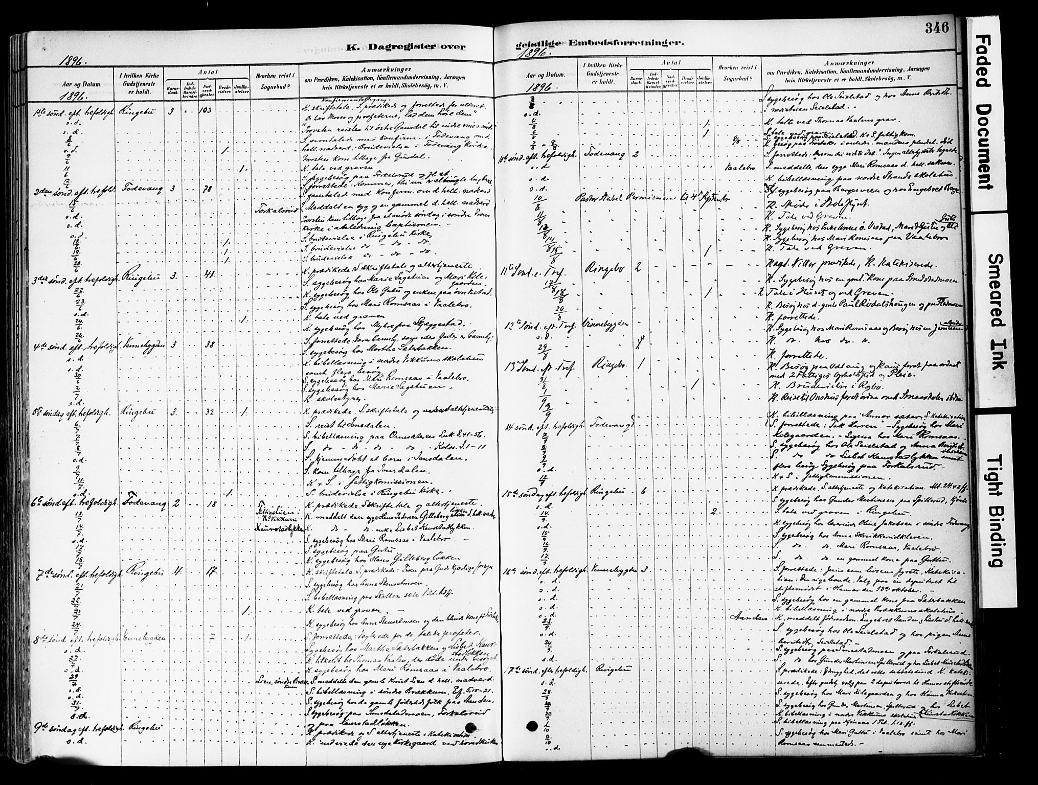 Ringebu prestekontor, AV/SAH-PREST-082/H/Ha/Haa/L0008: Parish register (official) no. 8, 1878-1898, p. 346