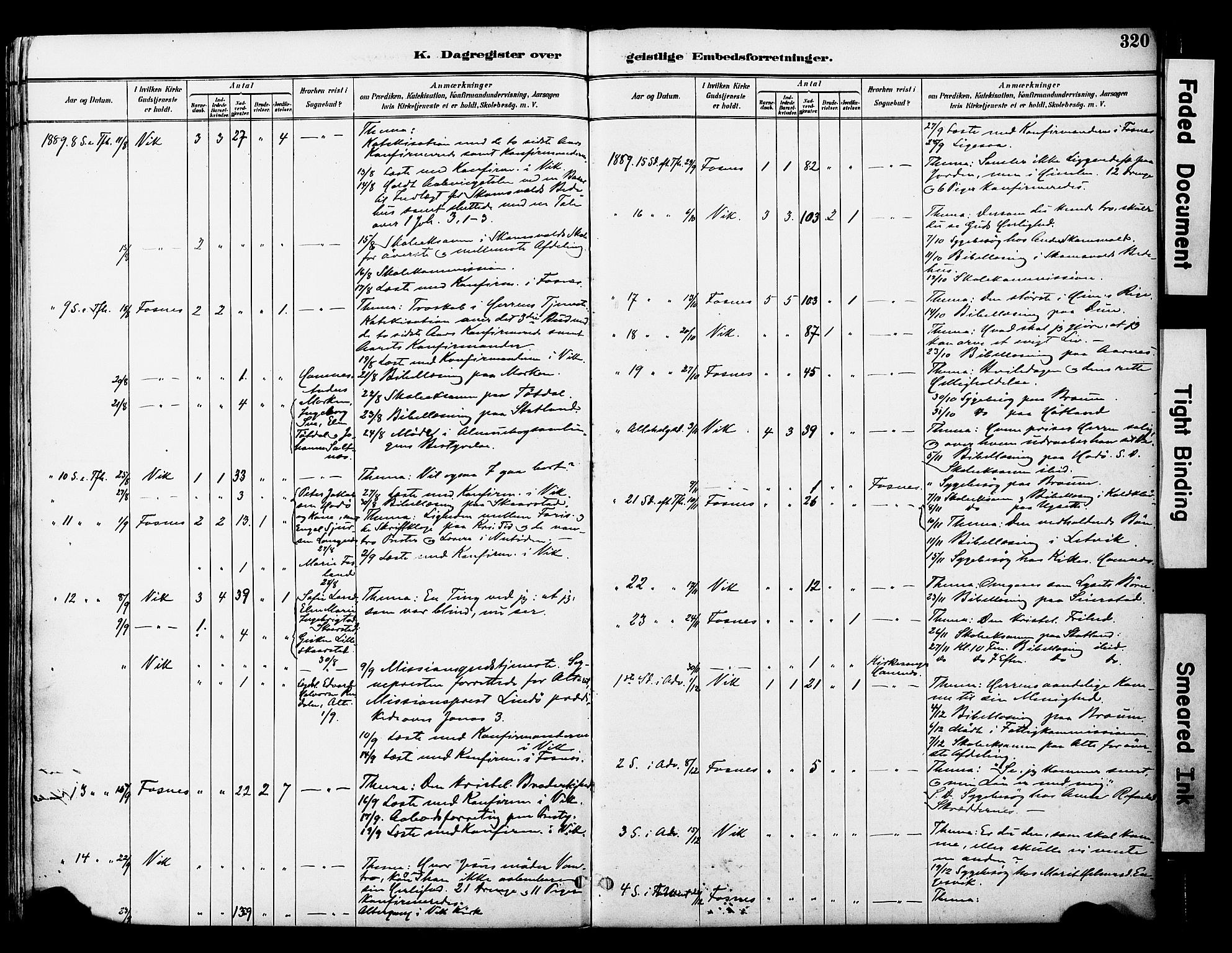 Ministerialprotokoller, klokkerbøker og fødselsregistre - Nord-Trøndelag, AV/SAT-A-1458/774/L0628: Parish register (official) no. 774A02, 1887-1903, p. 320