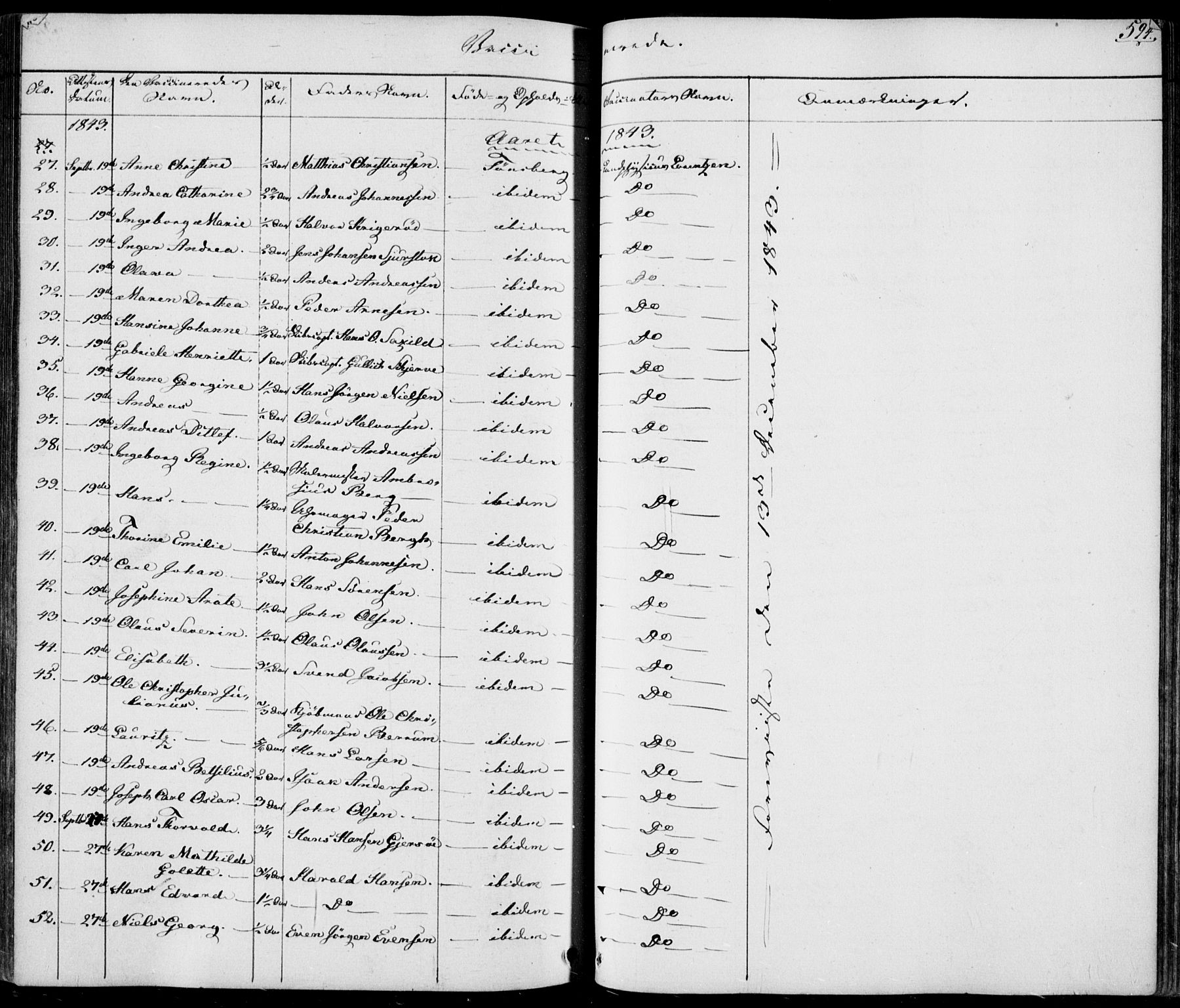 Tønsberg kirkebøker, AV/SAKO-A-330/F/Fa/L0006: Parish register (official) no. I 6, 1836-1844, p. 594